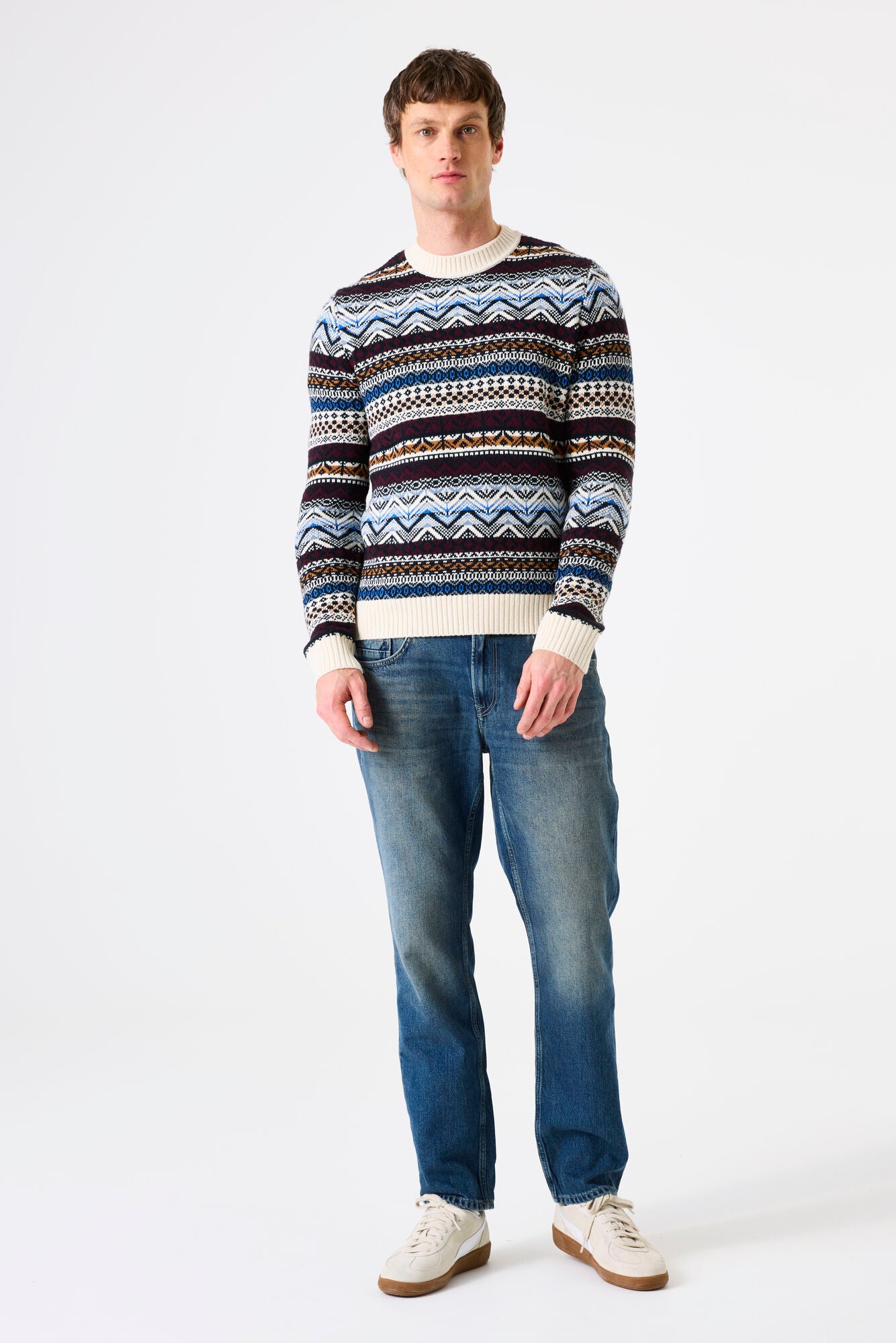 Garcia - Jacquard Knit Pullover - Dark Grape