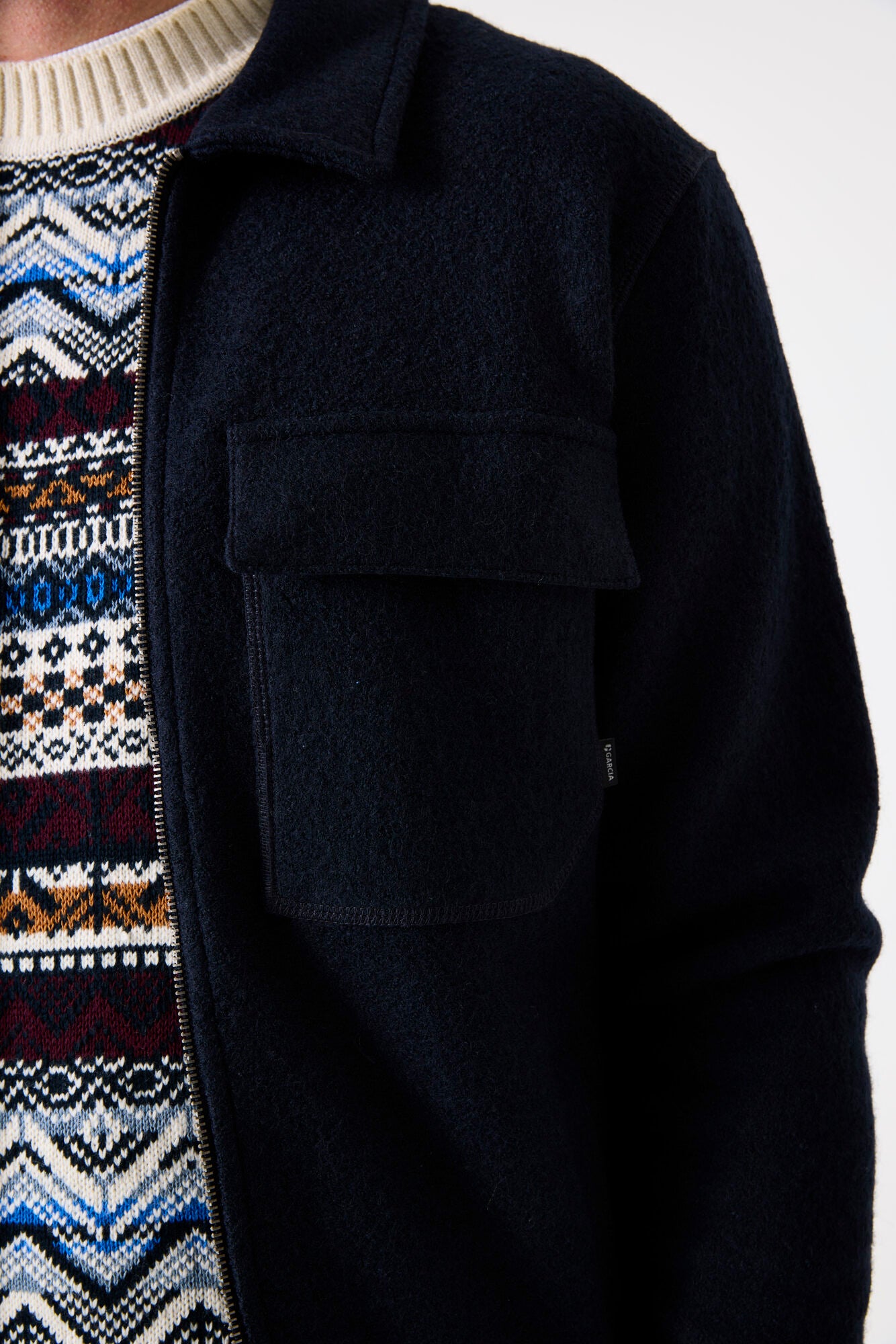 Garcia - Boucle Textured Jacket - Blue Graphite