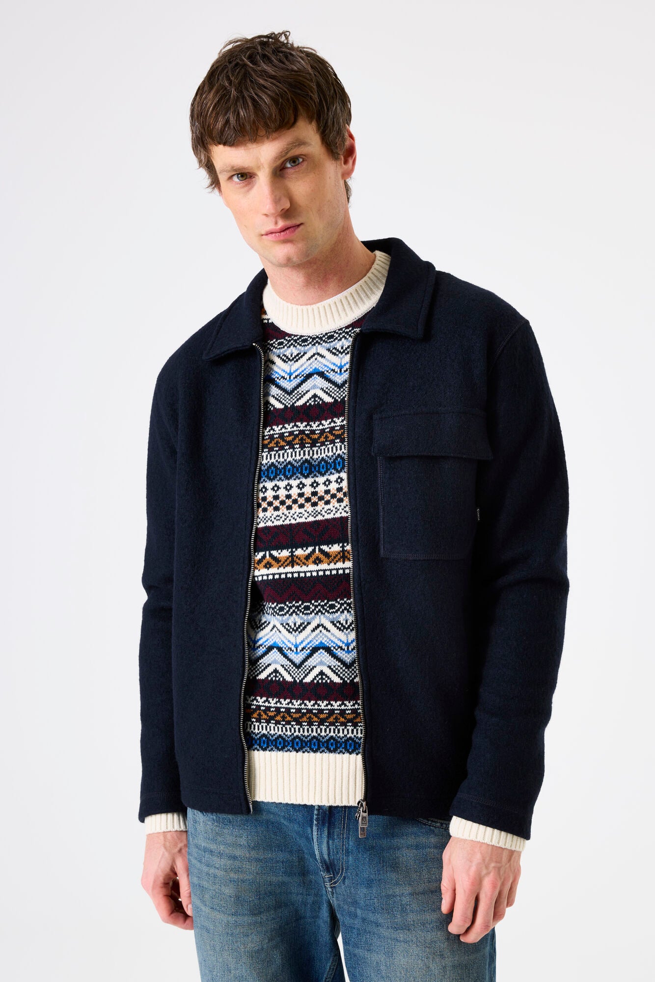 Garcia - Boucle Textured Jacket - Blue Graphite