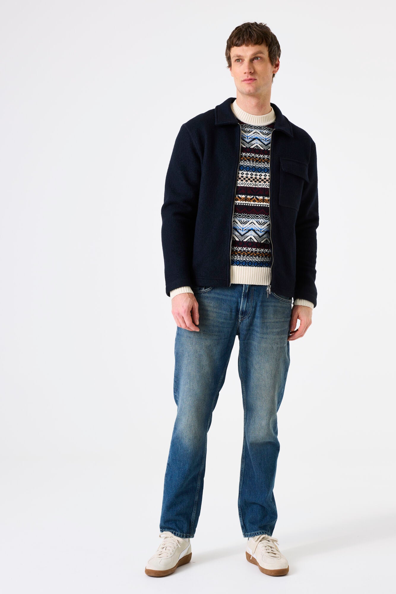 Garcia - Boucle Textured Jacket - Blue Graphite