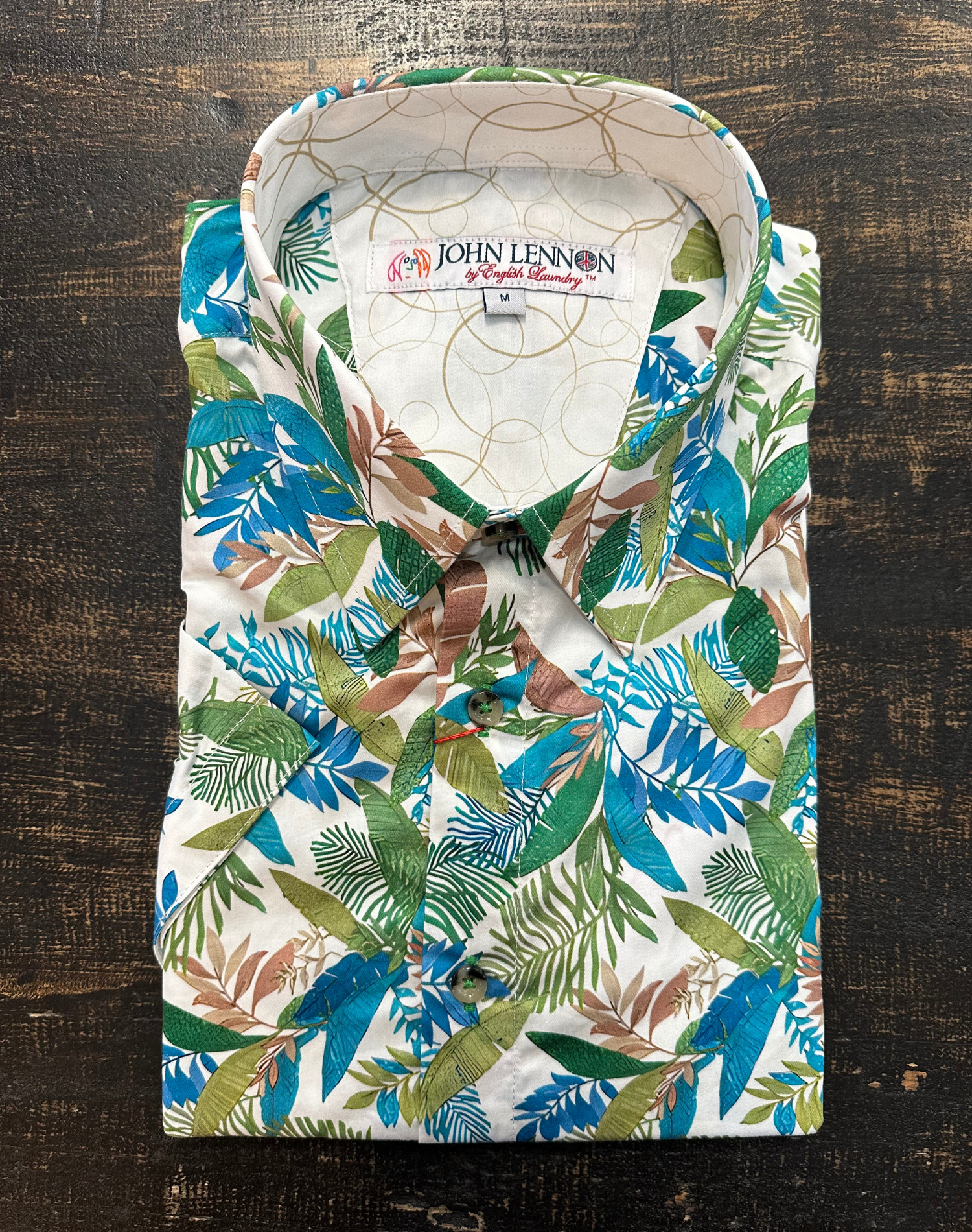 English Laundry - John Lennon SS Shirt - Jungle White Multi