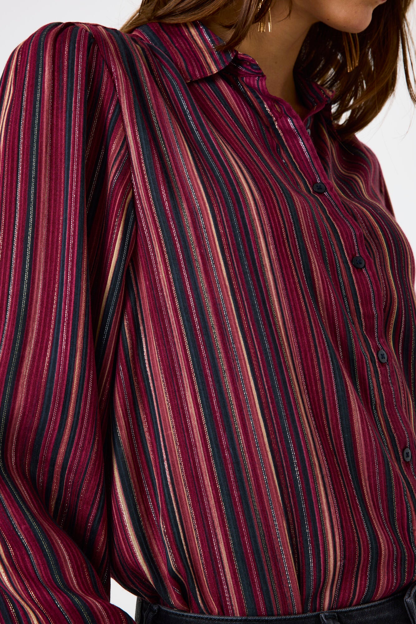 Garcia - Retro Metallic LS Shirt - Scarlet Oak