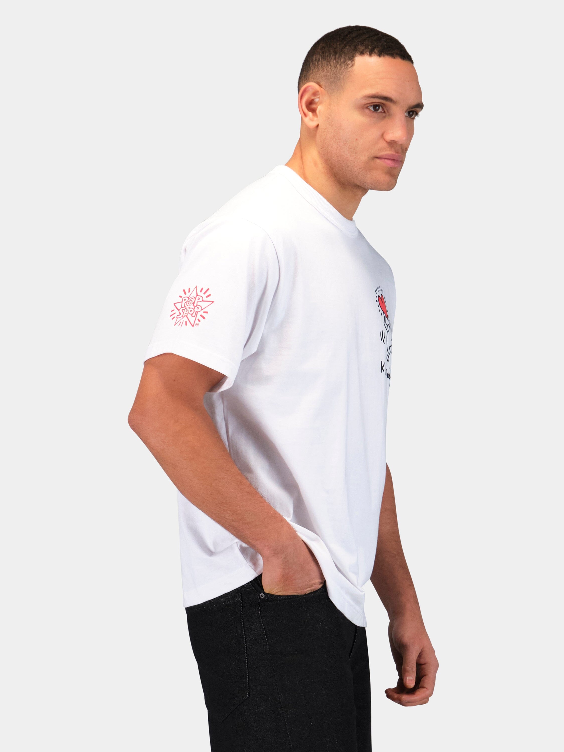 Alpha Ind. - Keith Haring X Alpha Heart Man Graphic Tee - White