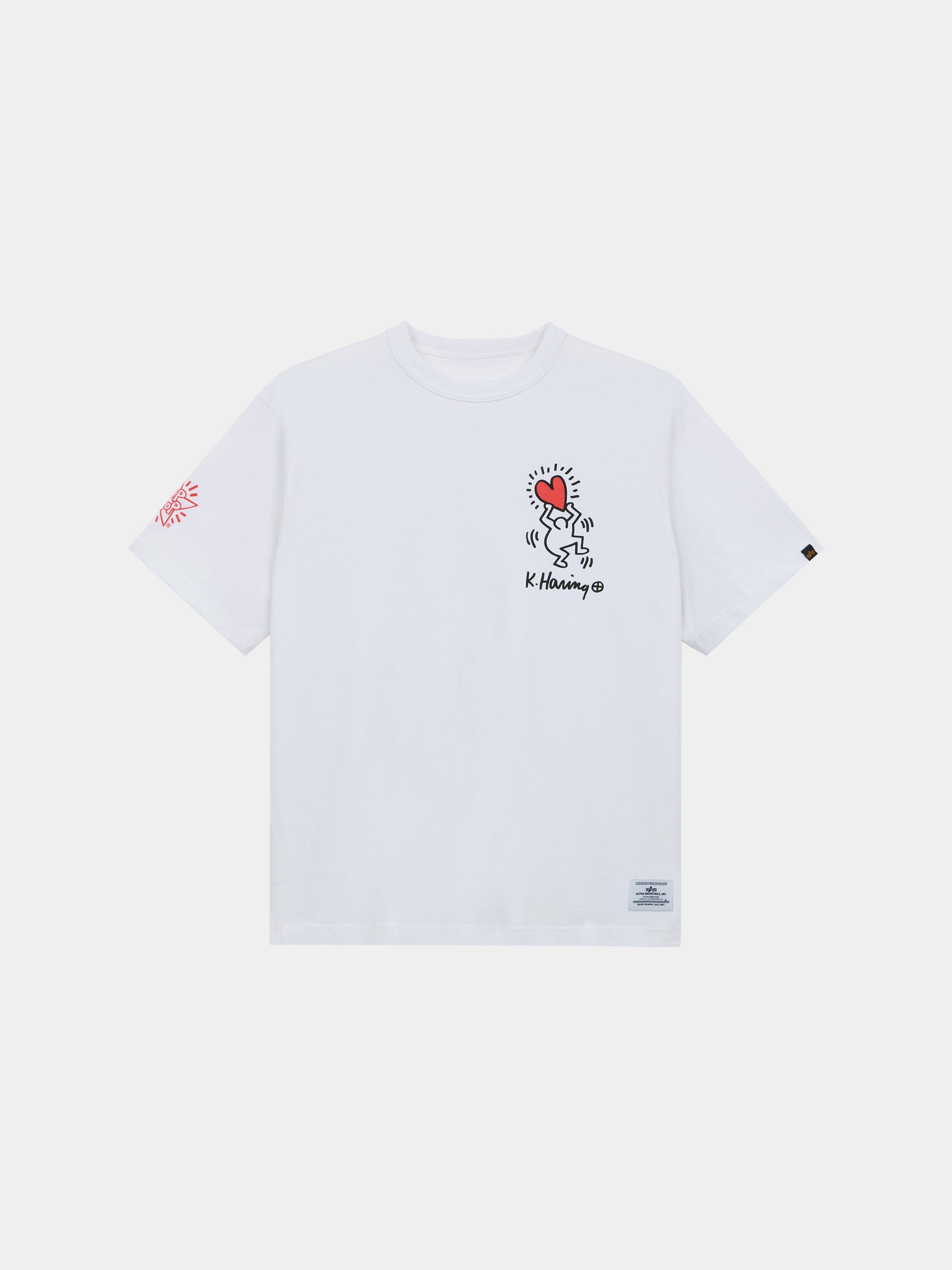 Alpha Ind. - Keith Haring X Alpha Heart Man Graphic Tee - White