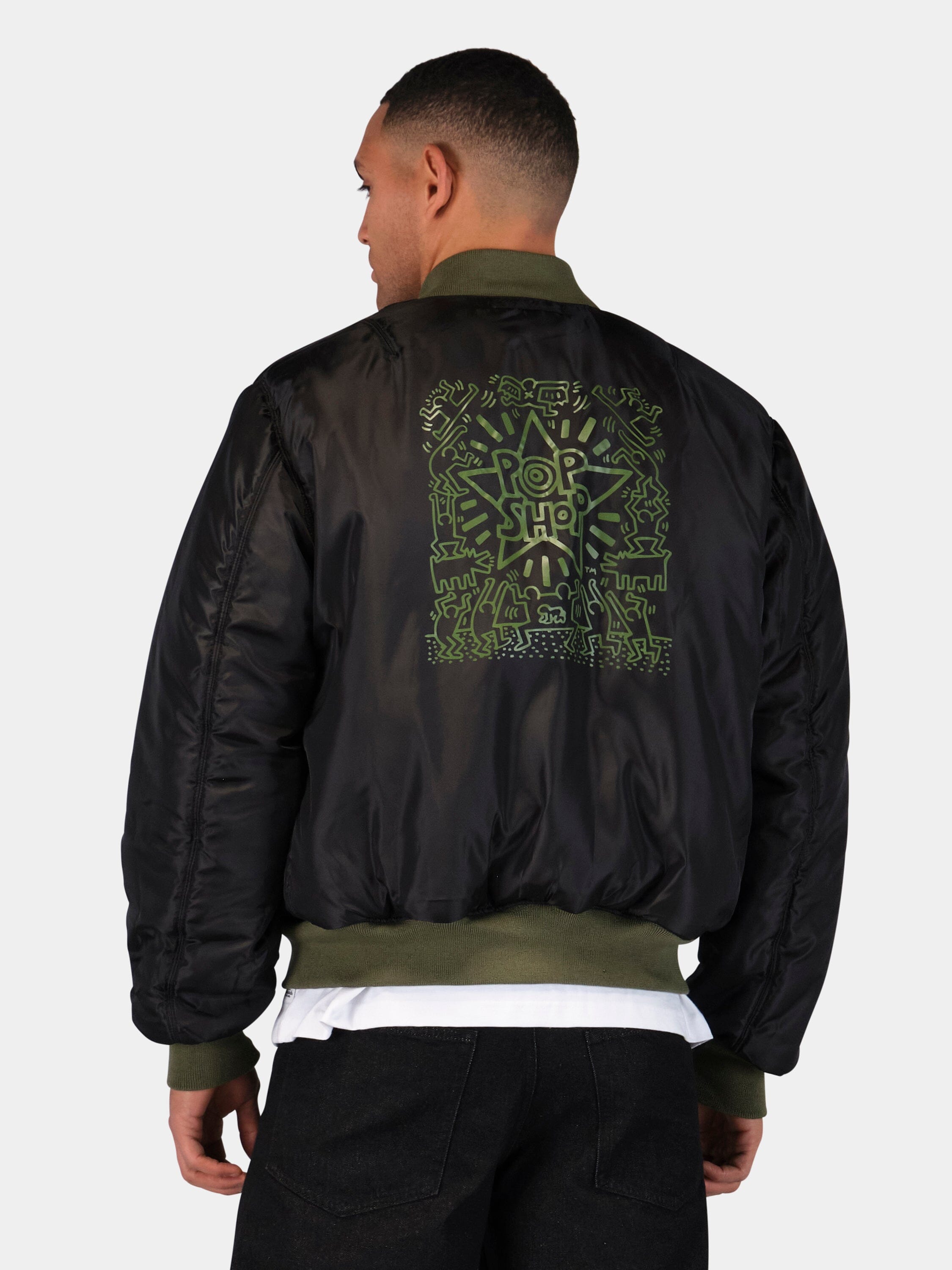 Alpha Ind. - Keith Haring X Alpha Reversible MA-1 Jacket - Sage