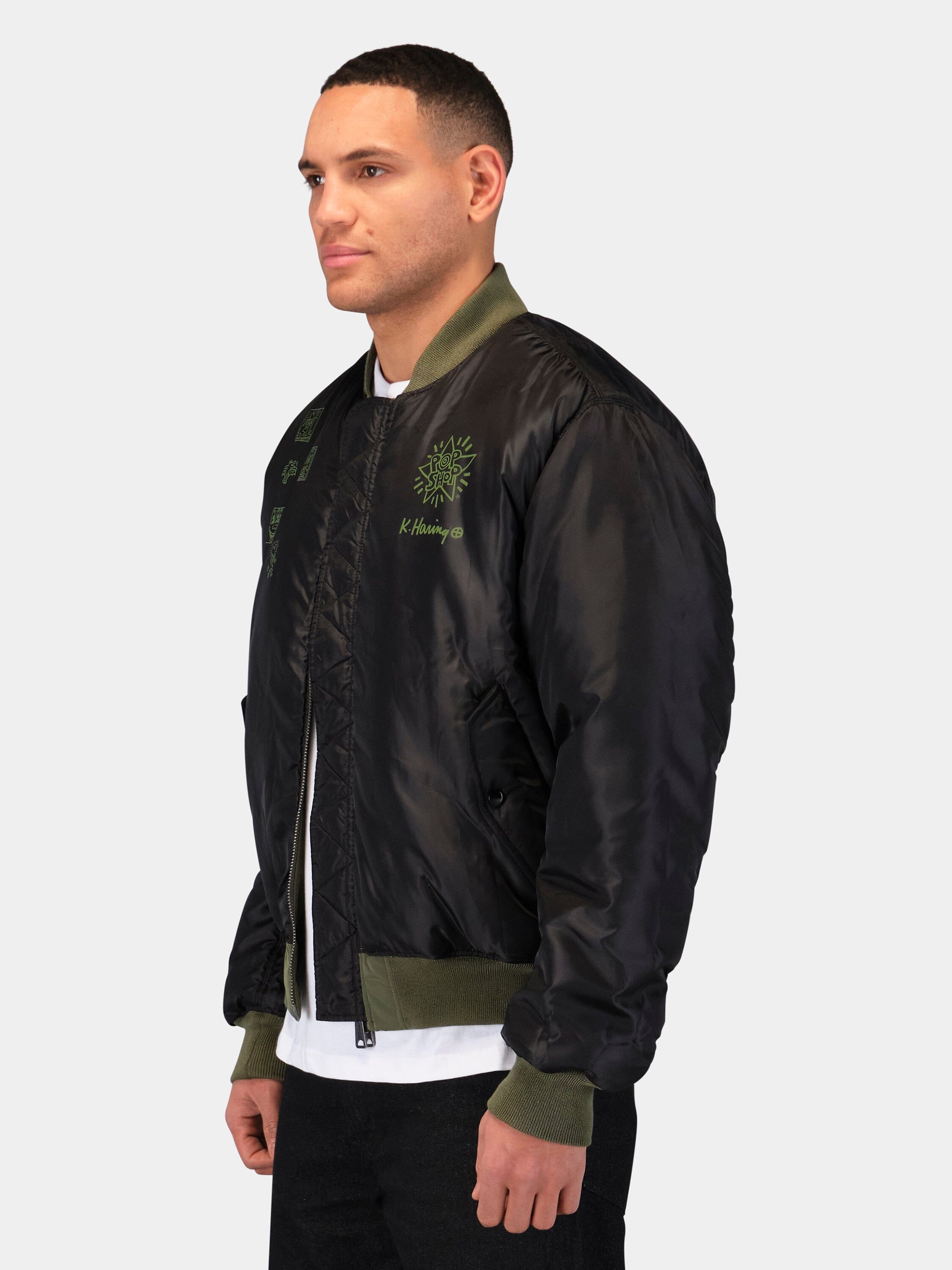 Alpha Ind. - Keith Haring X Alpha Reversible MA-1 Jacket - Sage