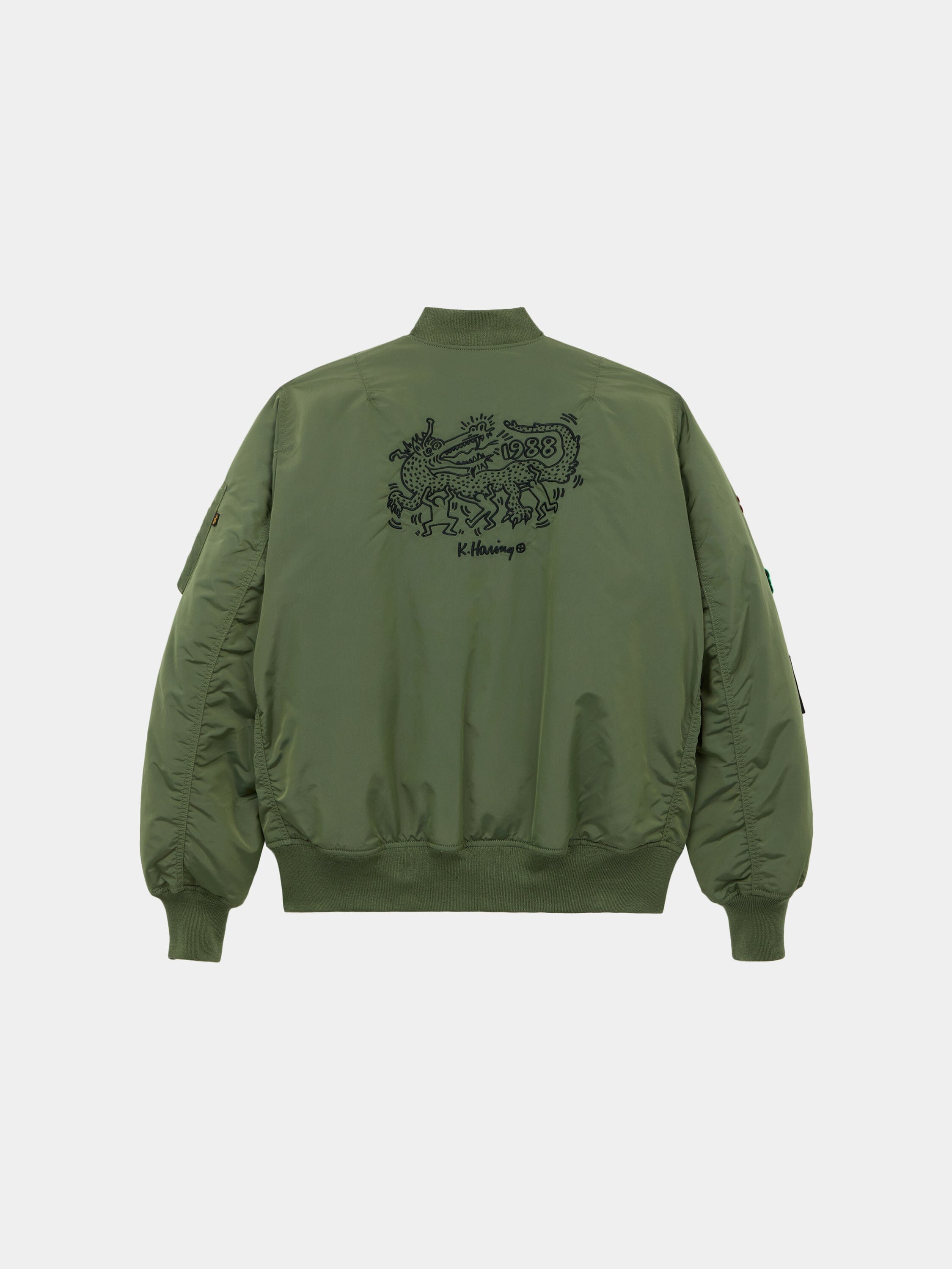 Alpha Ind. - Keith Haring X Alpha Reversible MA-1 Jacket - Sage
