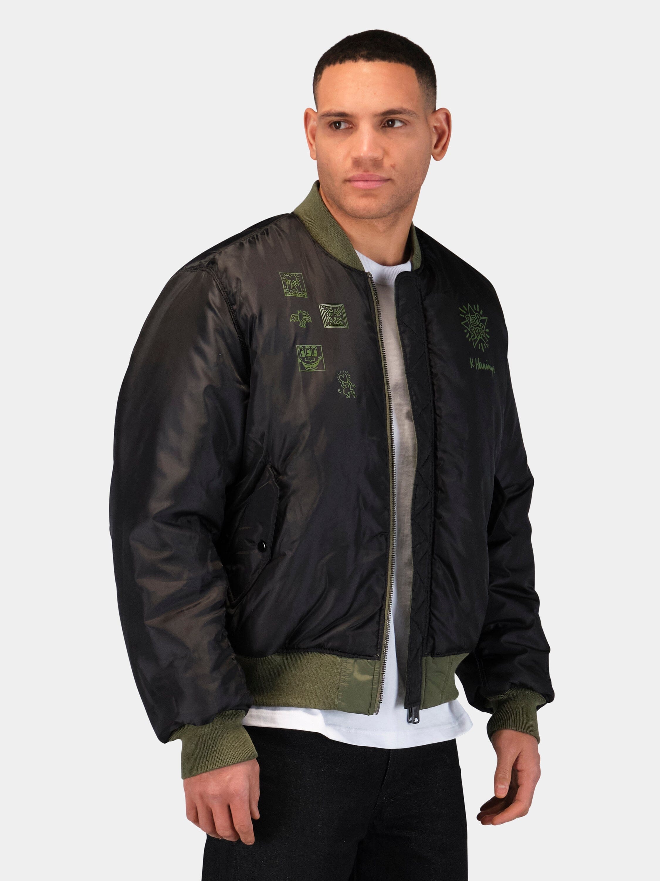 Alpha Ind. - Keith Haring X Alpha Reversible MA-1 Jacket - Sage