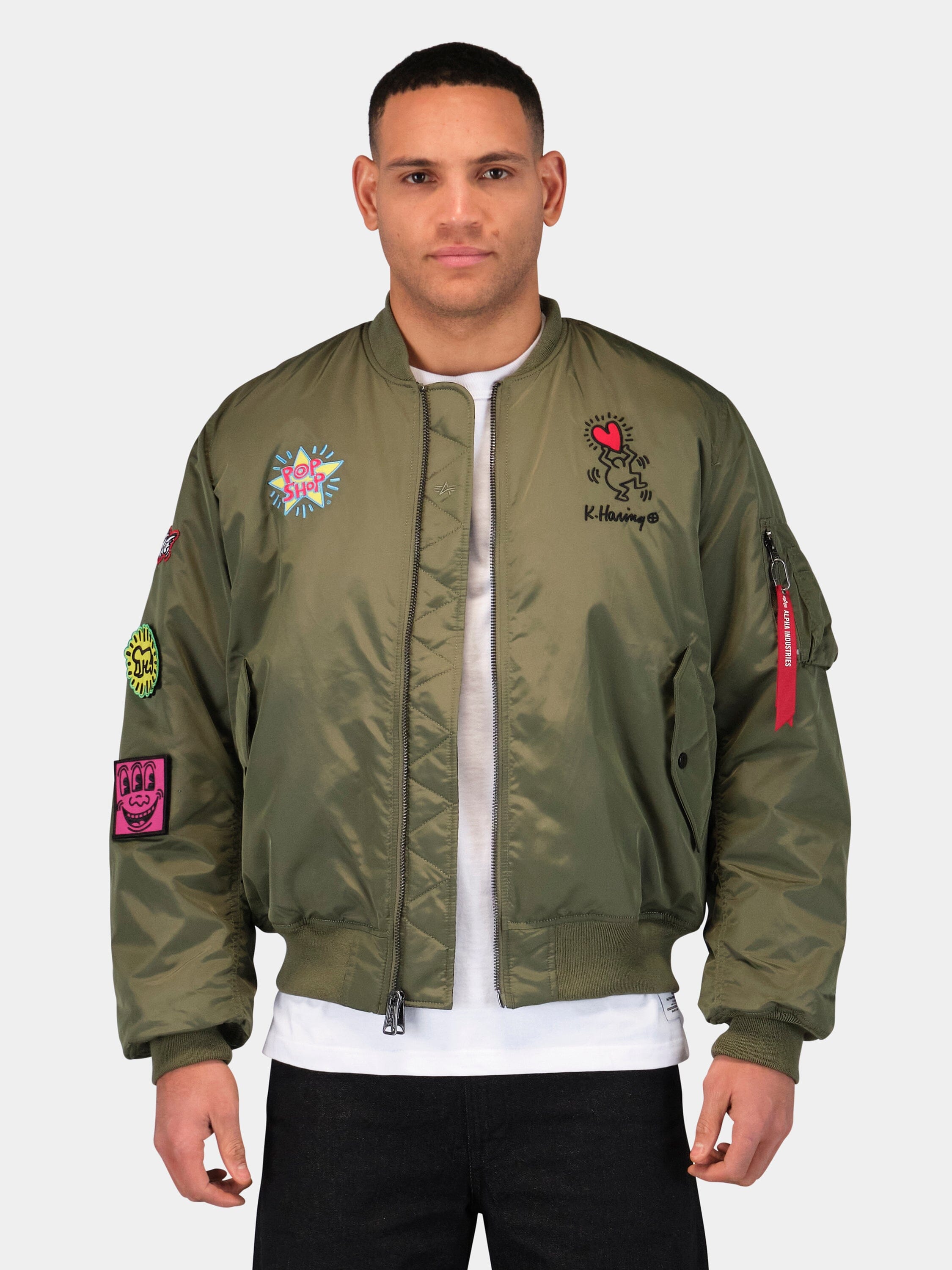 Alpha Ind. - Keith Haring X Alpha Reversible MA-1 Jacket - Sage