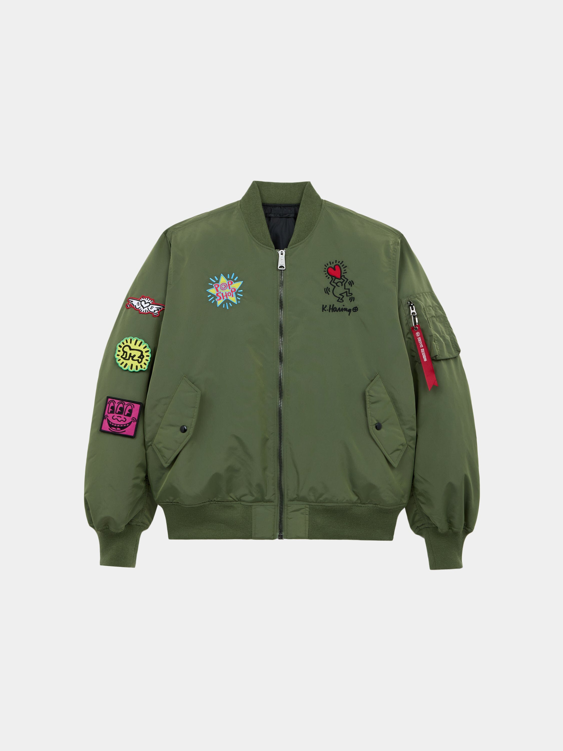 Alpha Ind. - Keith Haring X Alpha Reversible MA-1 Jacket - Sage