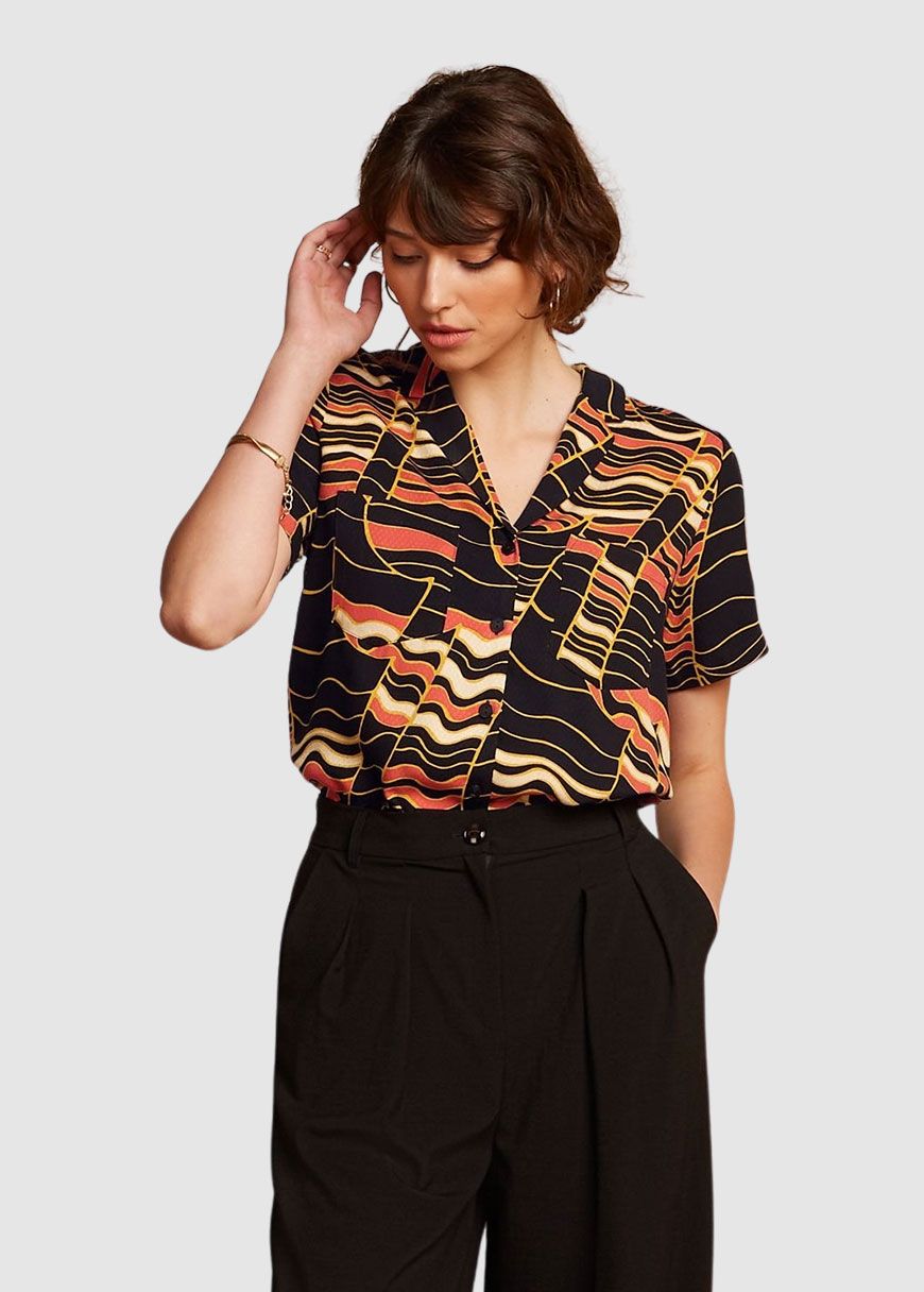 King Louie - Bella Blouse Wildly - Black