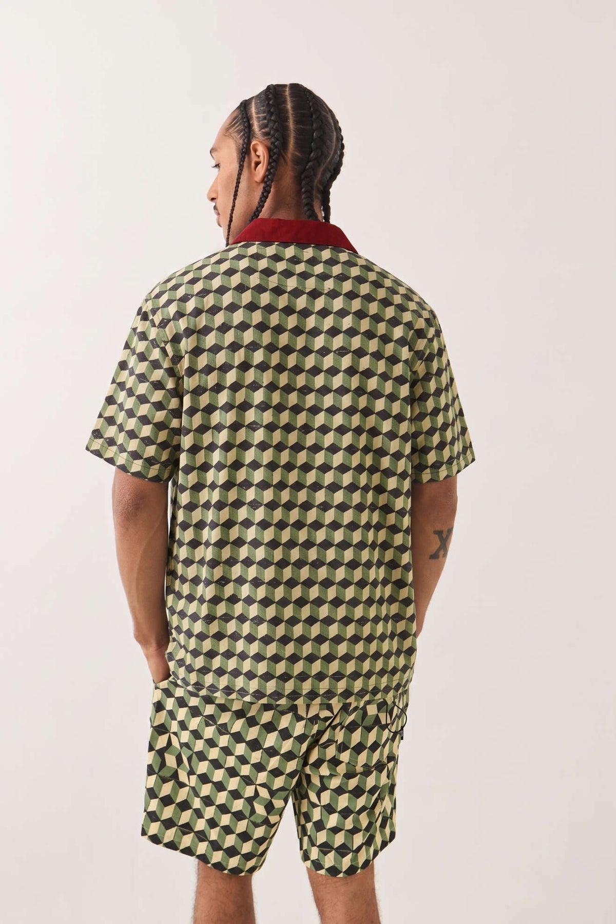 Brixton - Burger She Wrote SS Shirt - Black/Green Tile