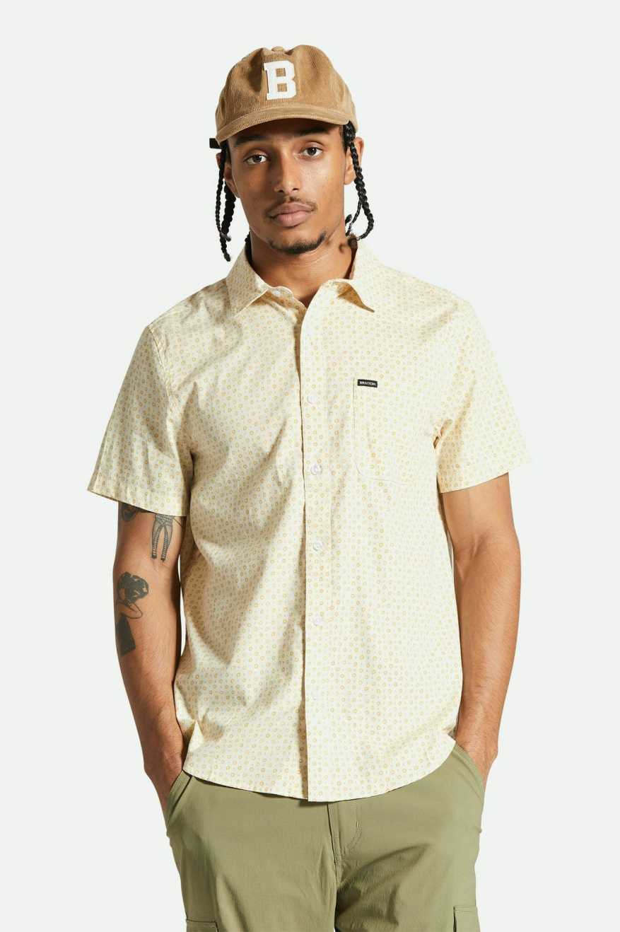 Brixton - Charter Print SS Shirt - Whitecap Micro