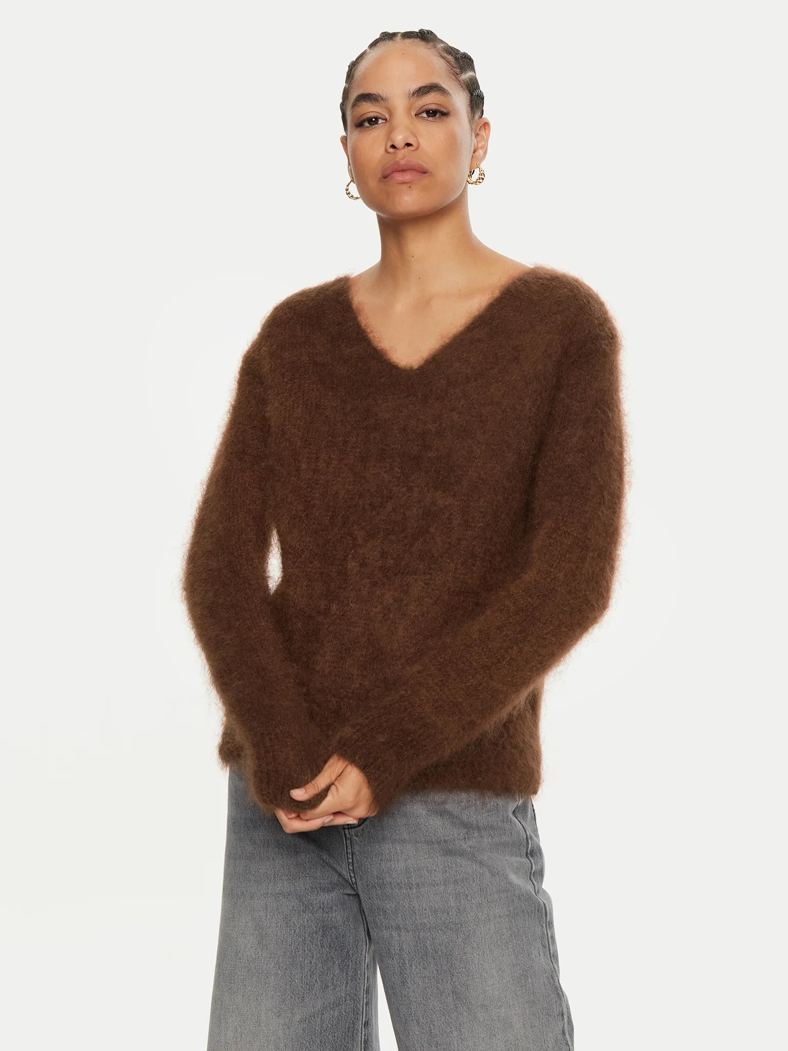 Dixie - Mohair Sweater - Coffee