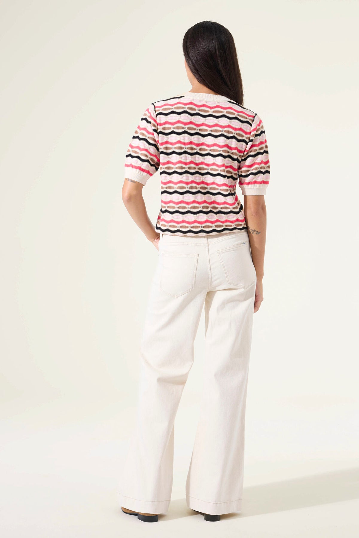 Garcia - Ripple Stripe SS Pullover - Whitecap