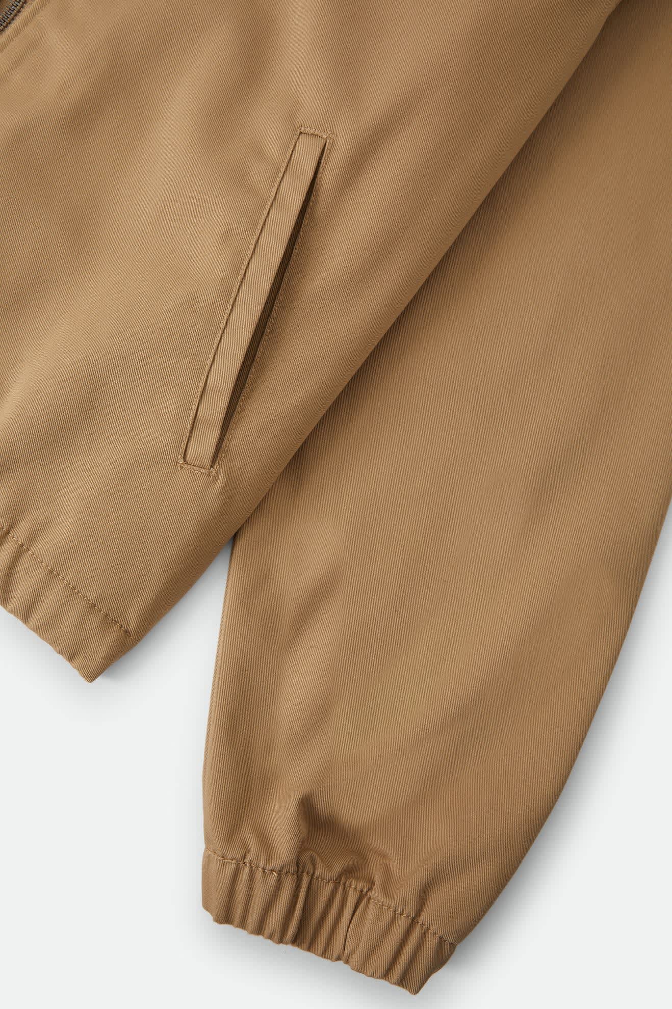 Brixton - Trademark Lightweight Garage Zip Jacket - British Khaki