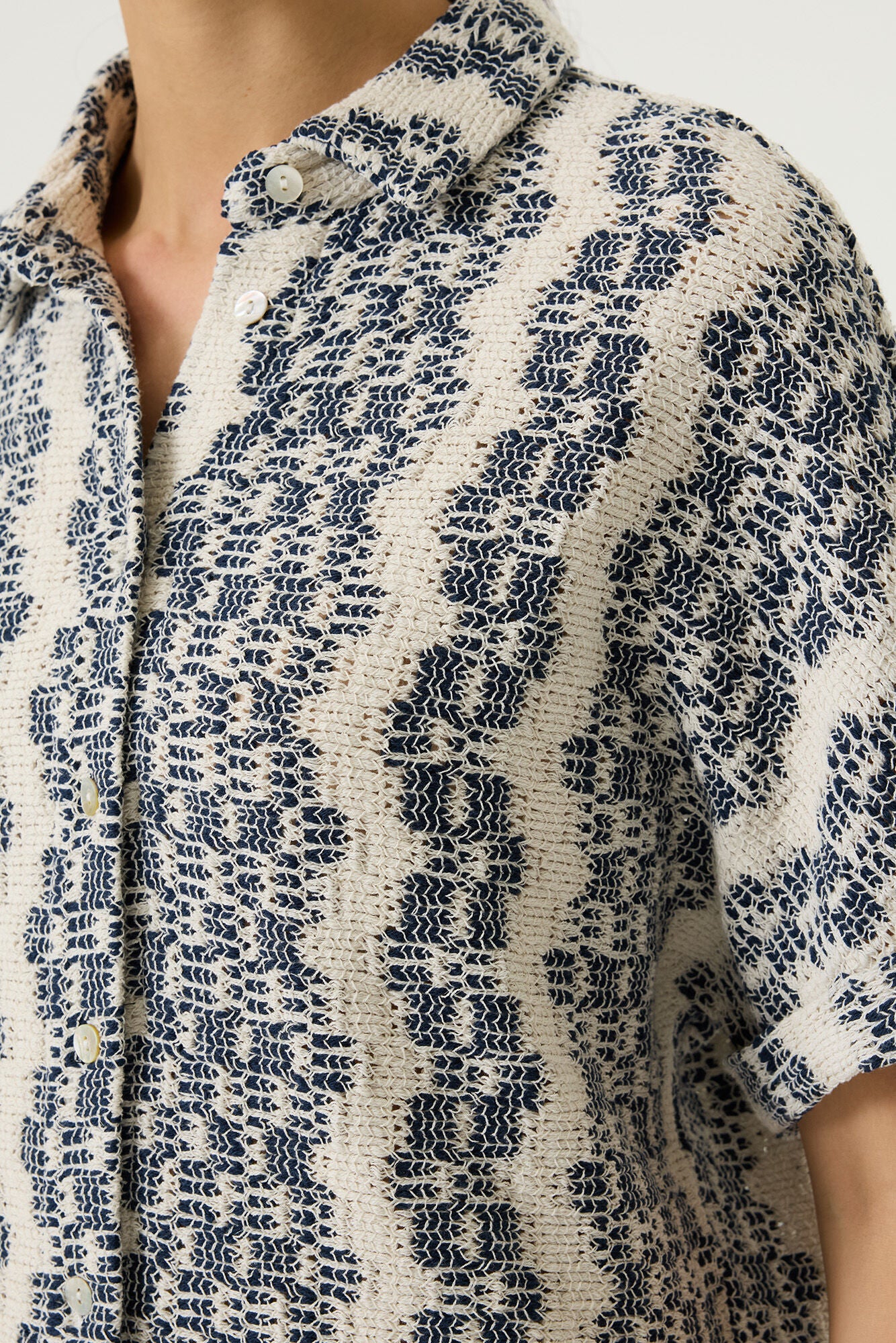 Garcia - Coastal Textured SS Shirt - Ecru