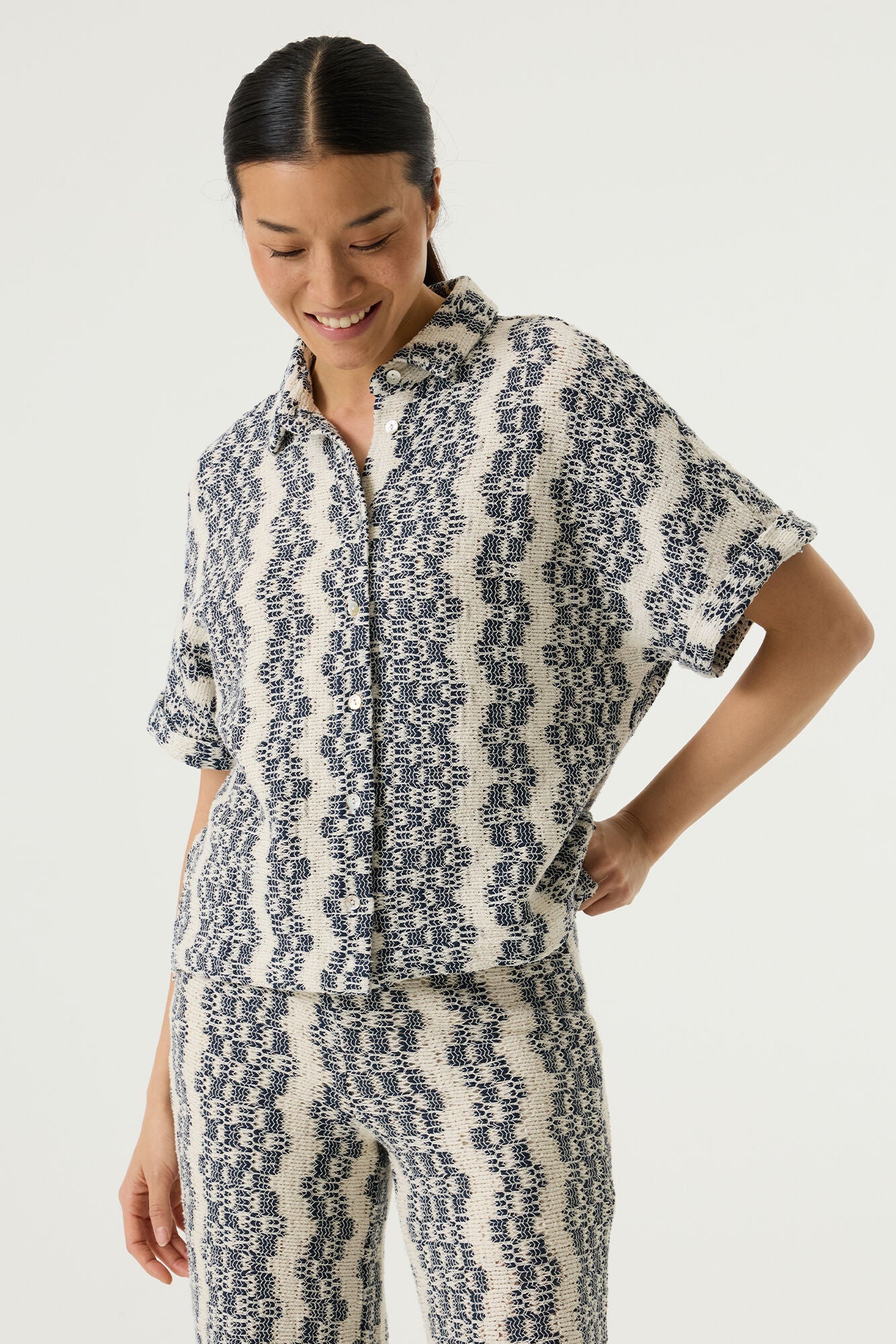 Garcia - Coastal Textured SS Shirt - Ecru