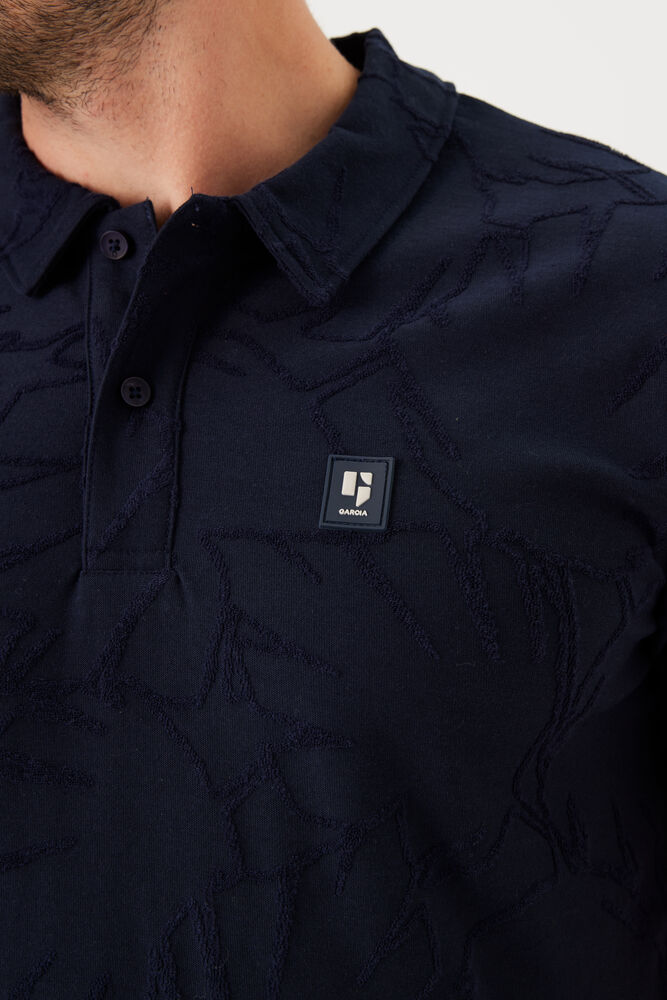 Garcia - Textured SS Polo - Dark Moon