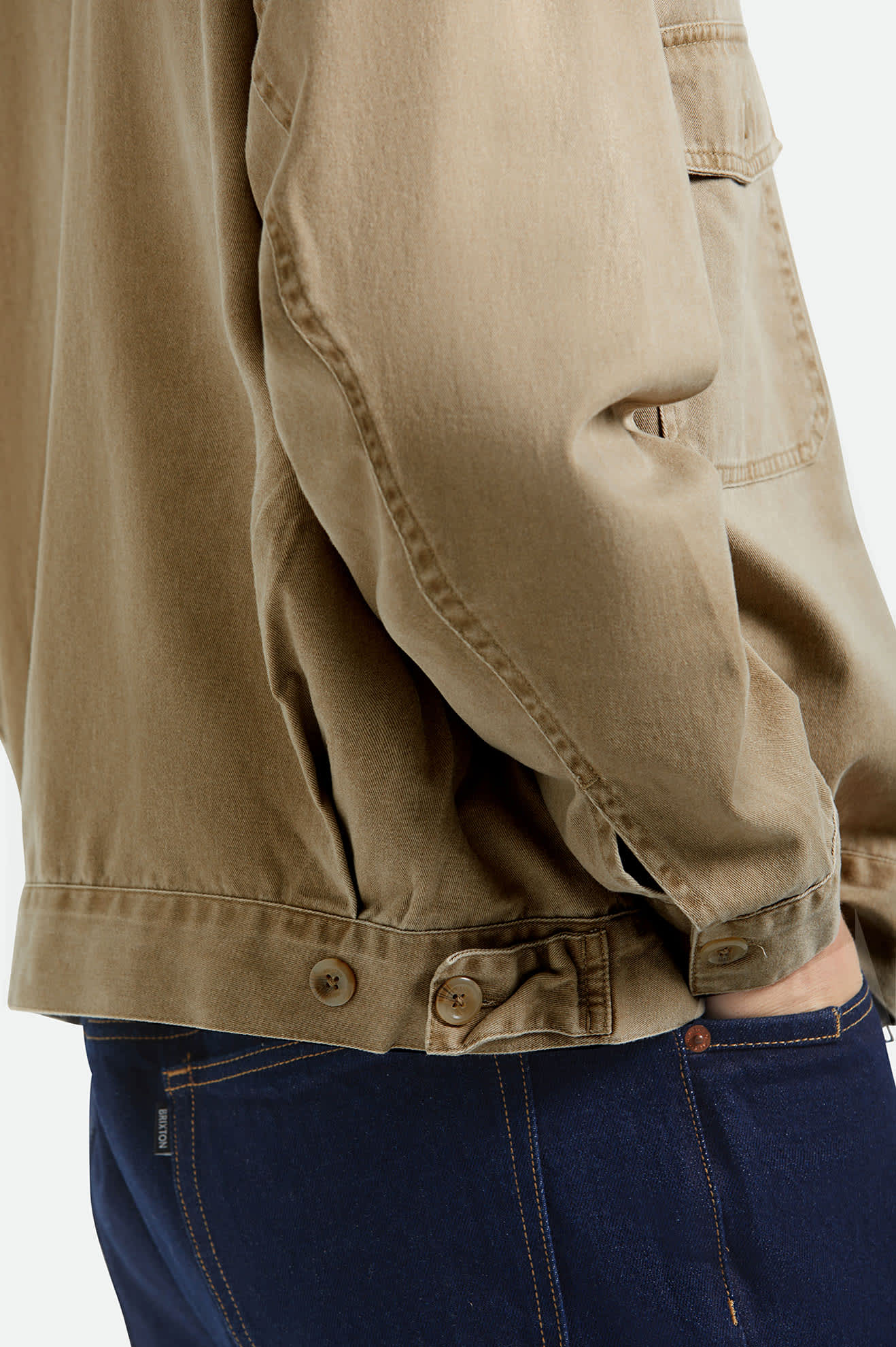 Brixton - Trademark Lightweight Garage Jacket - Washed Khaki