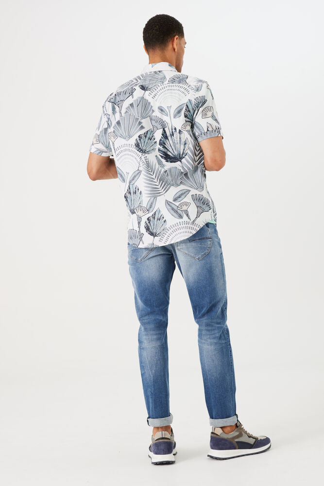 Garcia - Blue Palms SS Shirt - White