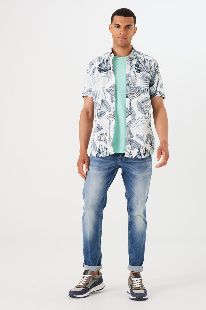 Garcia - Blue Palms SS Shirt - White