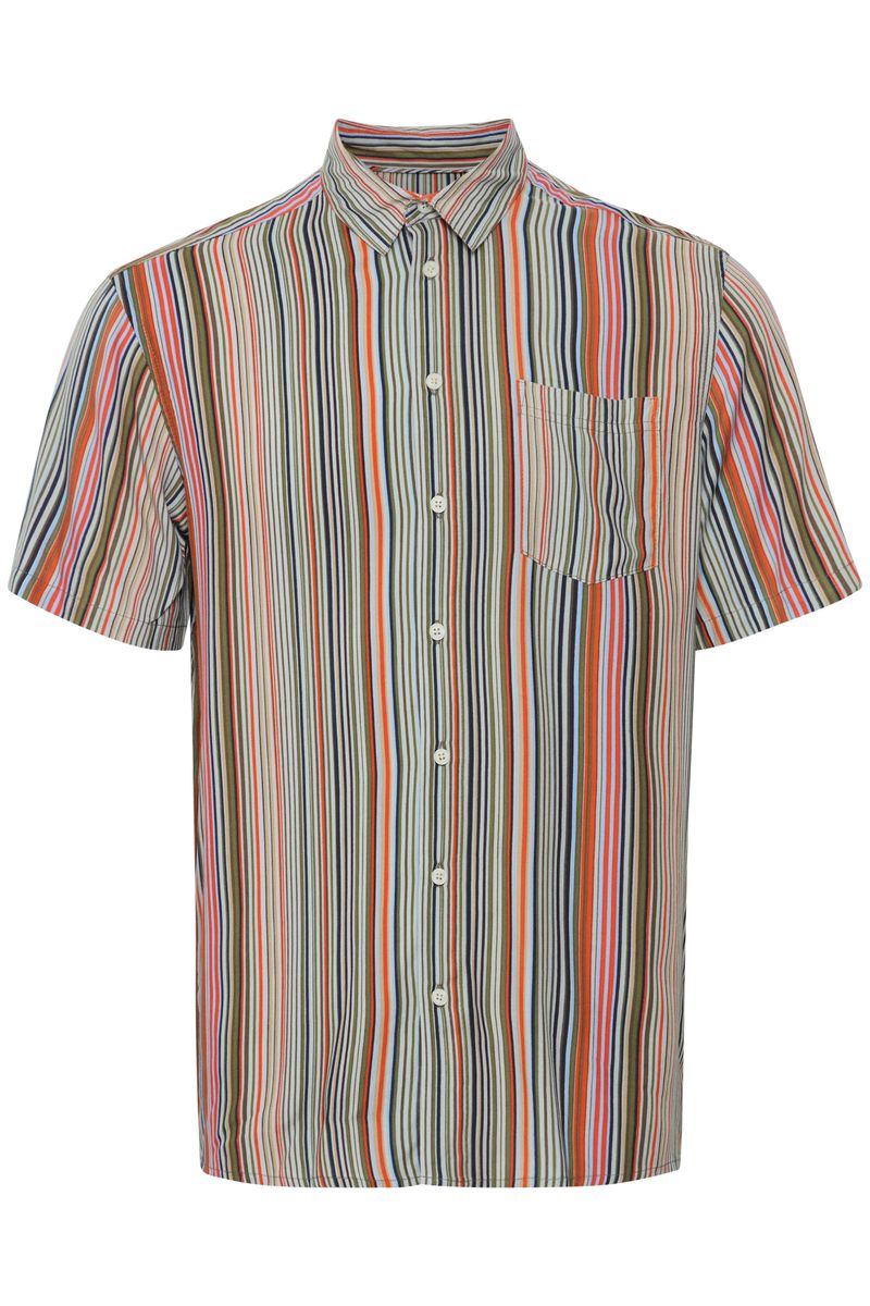 Blend - Agan SS Shirt - Olive Night Stripe