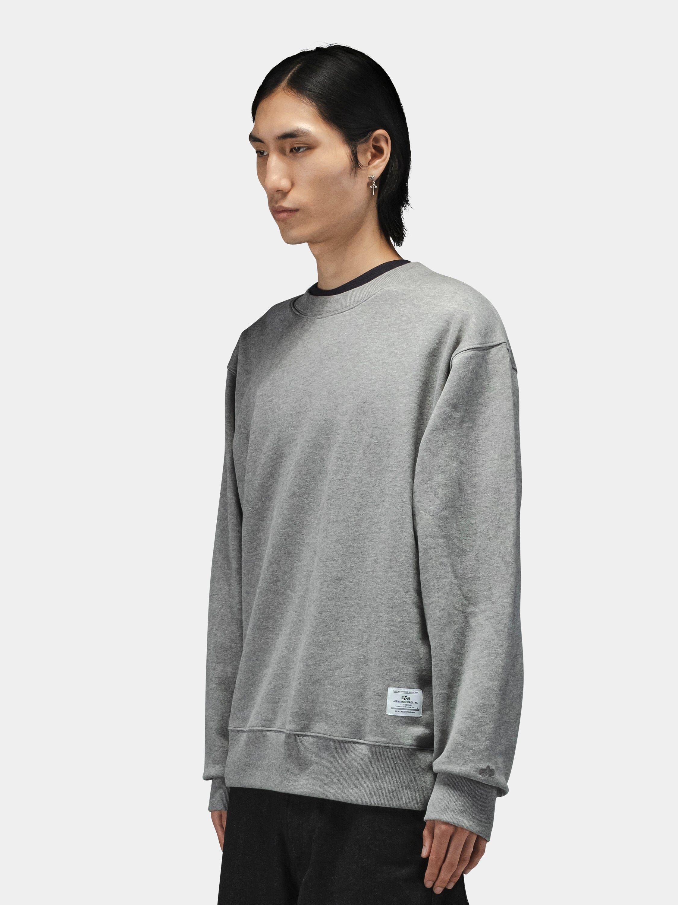 Alpha Ind. - Patched Crewneck - Medium Charcoal Heather