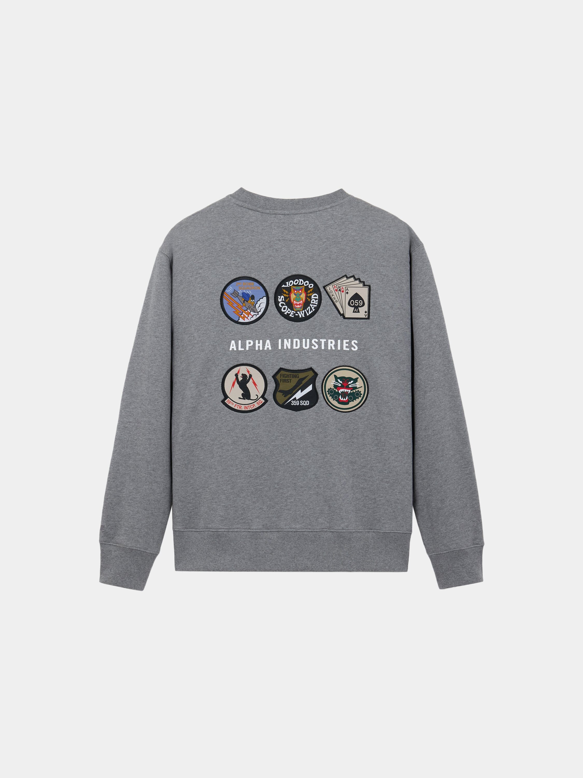 Alpha Ind. - Patched Crewneck - Medium Charcoal Heather