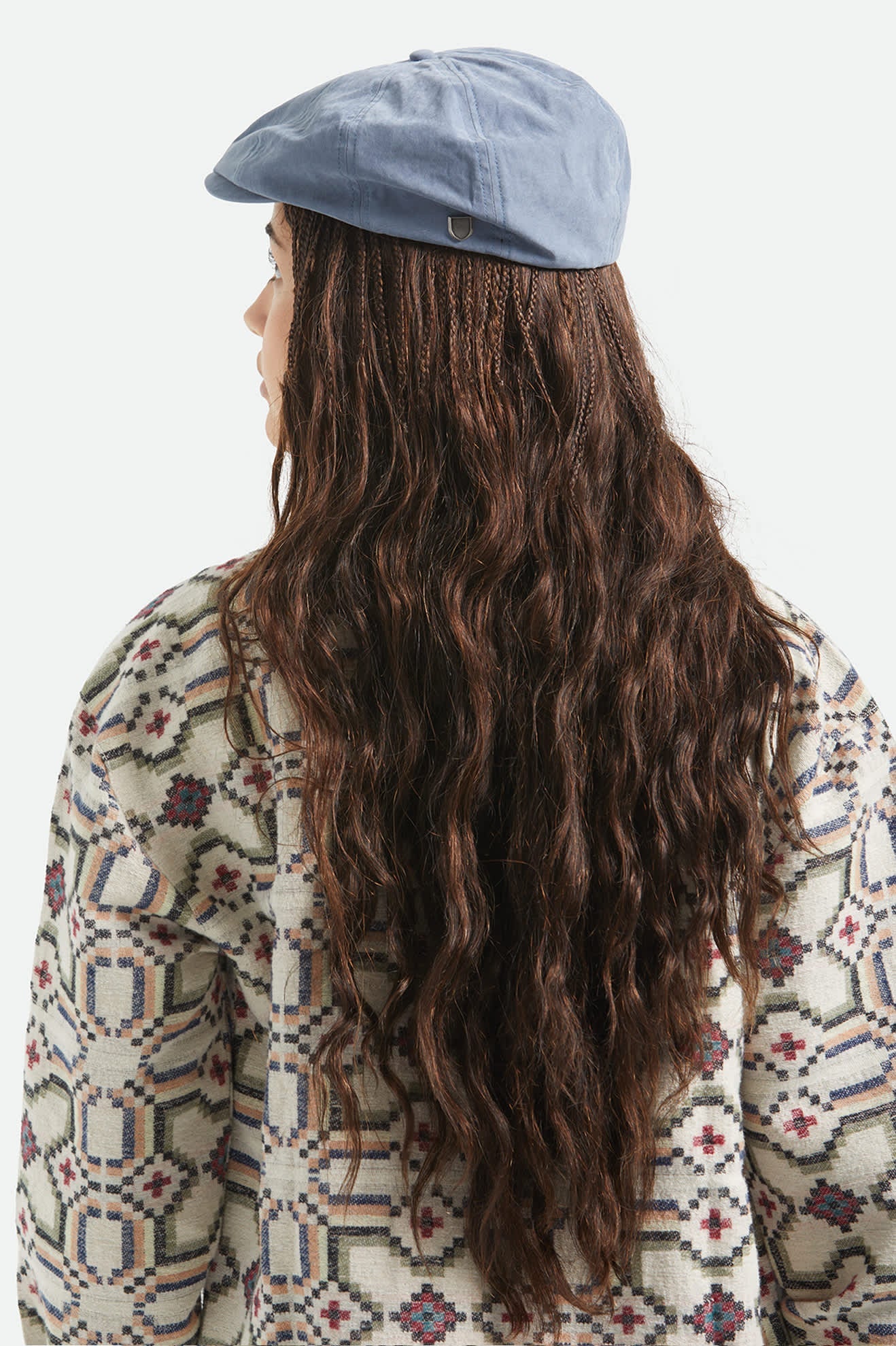 Brixton - Brood Snap Cap - Slate Blue Brushed Satin