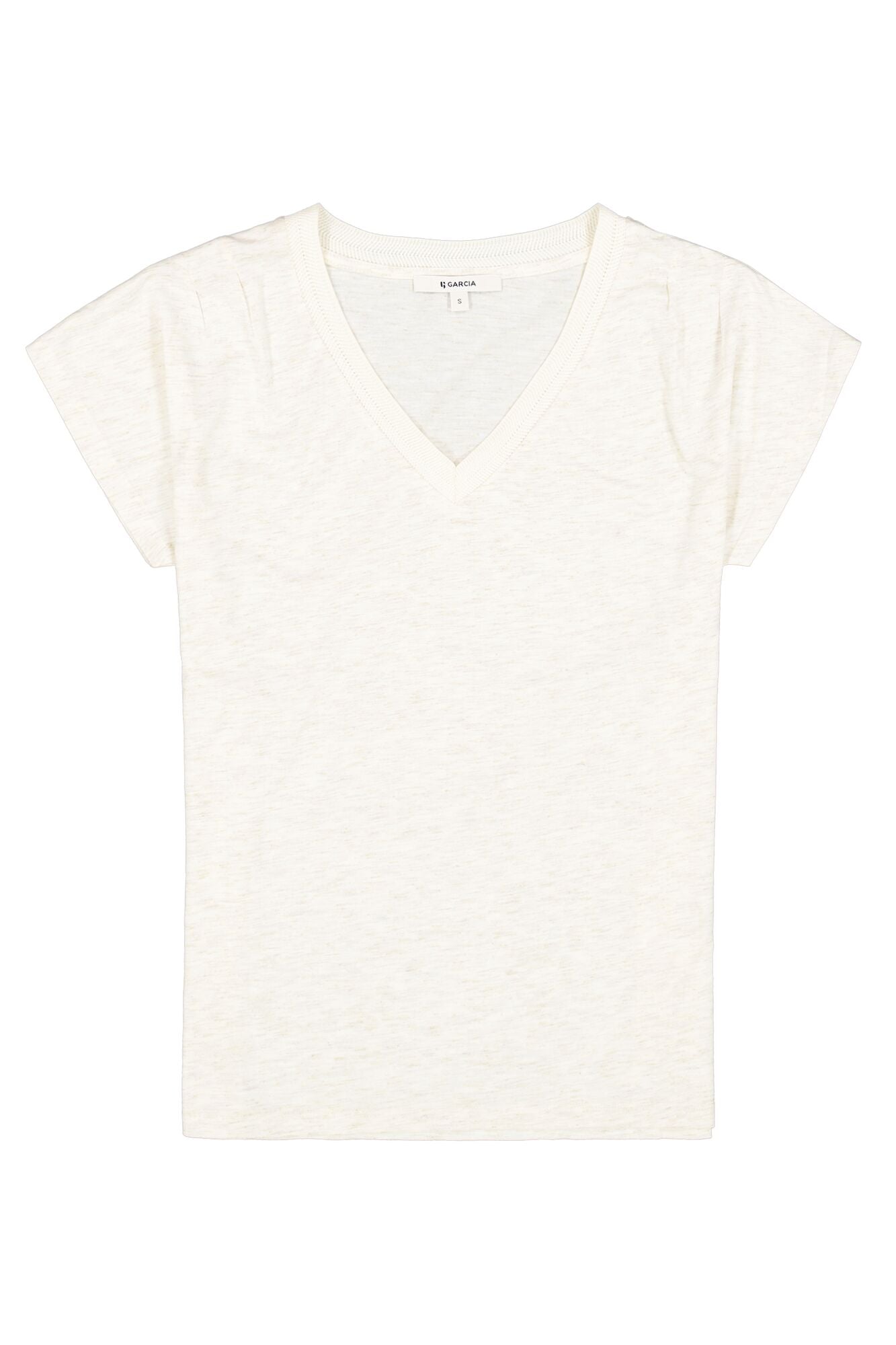 Garcia - Glitter V-Neck SS Tee - Sand Melee