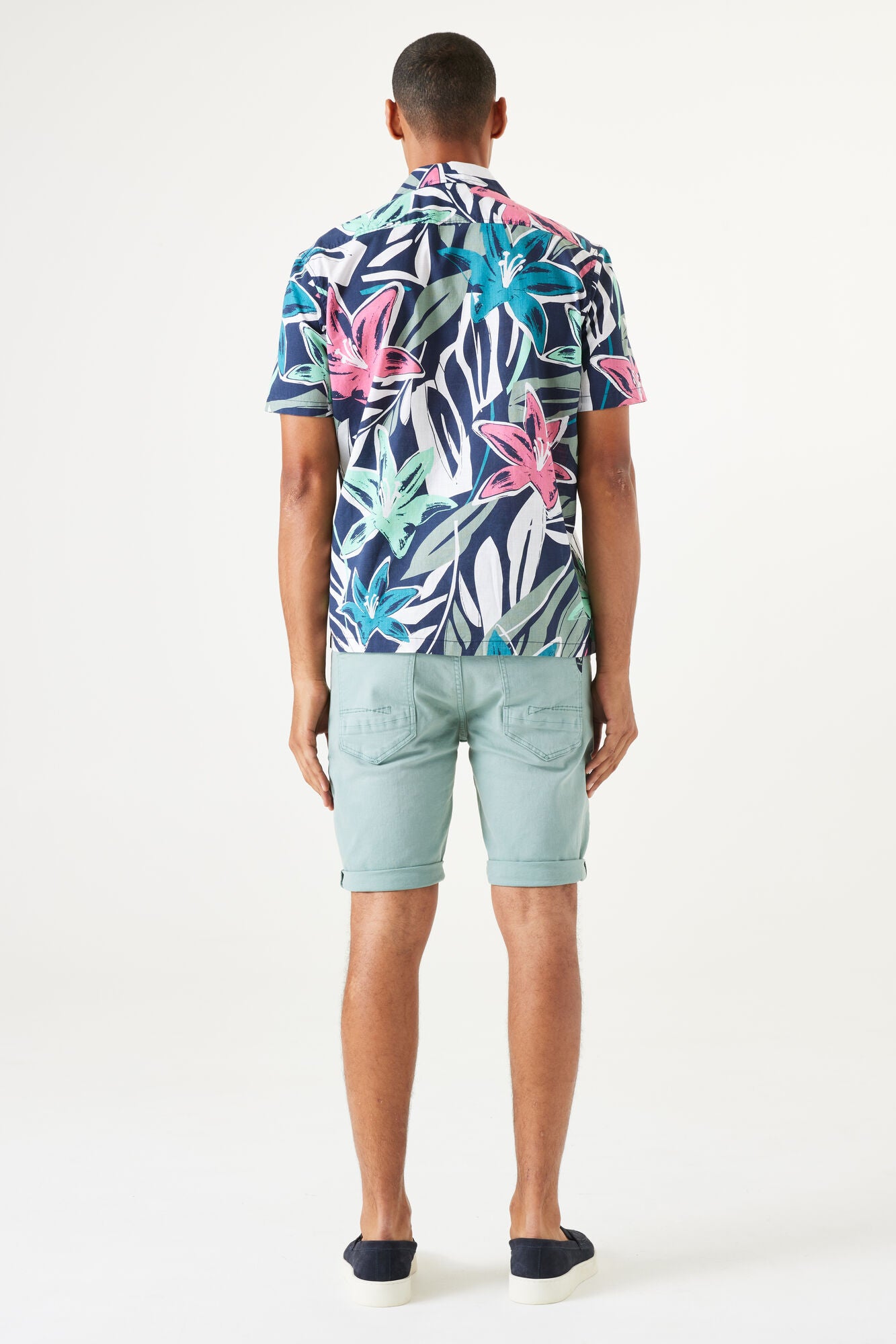 Garcia - Colourful Foliage SS Shirt - Marine