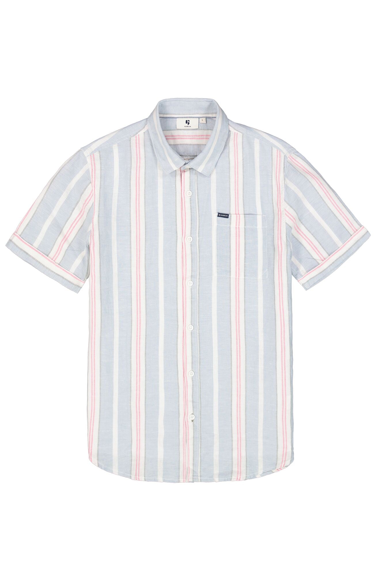 Garcia - Watermelon Stripe SS Shirt - Stripe Blue