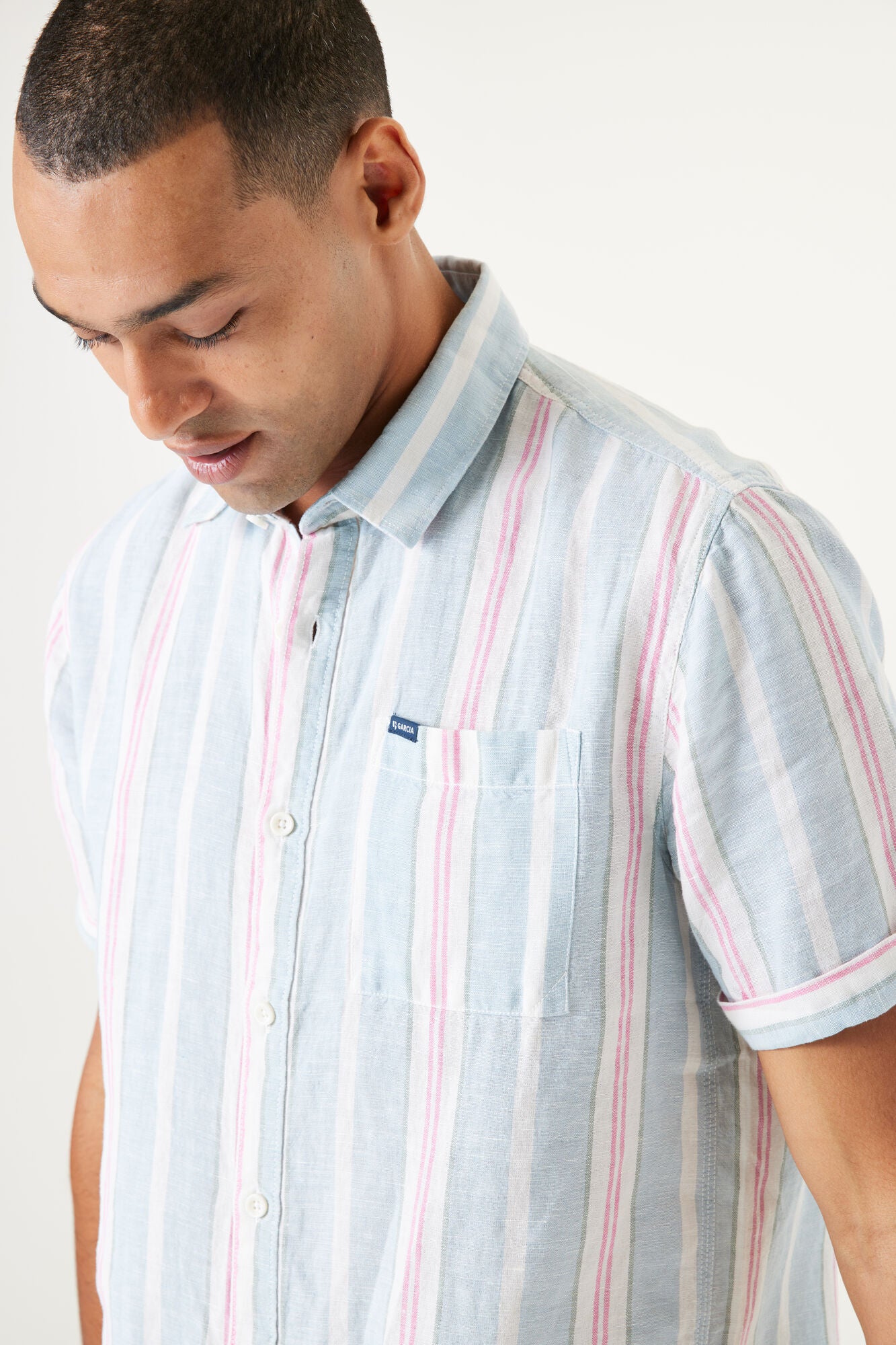 Garcia - Watermelon Stripe SS Shirt - Stripe Blue