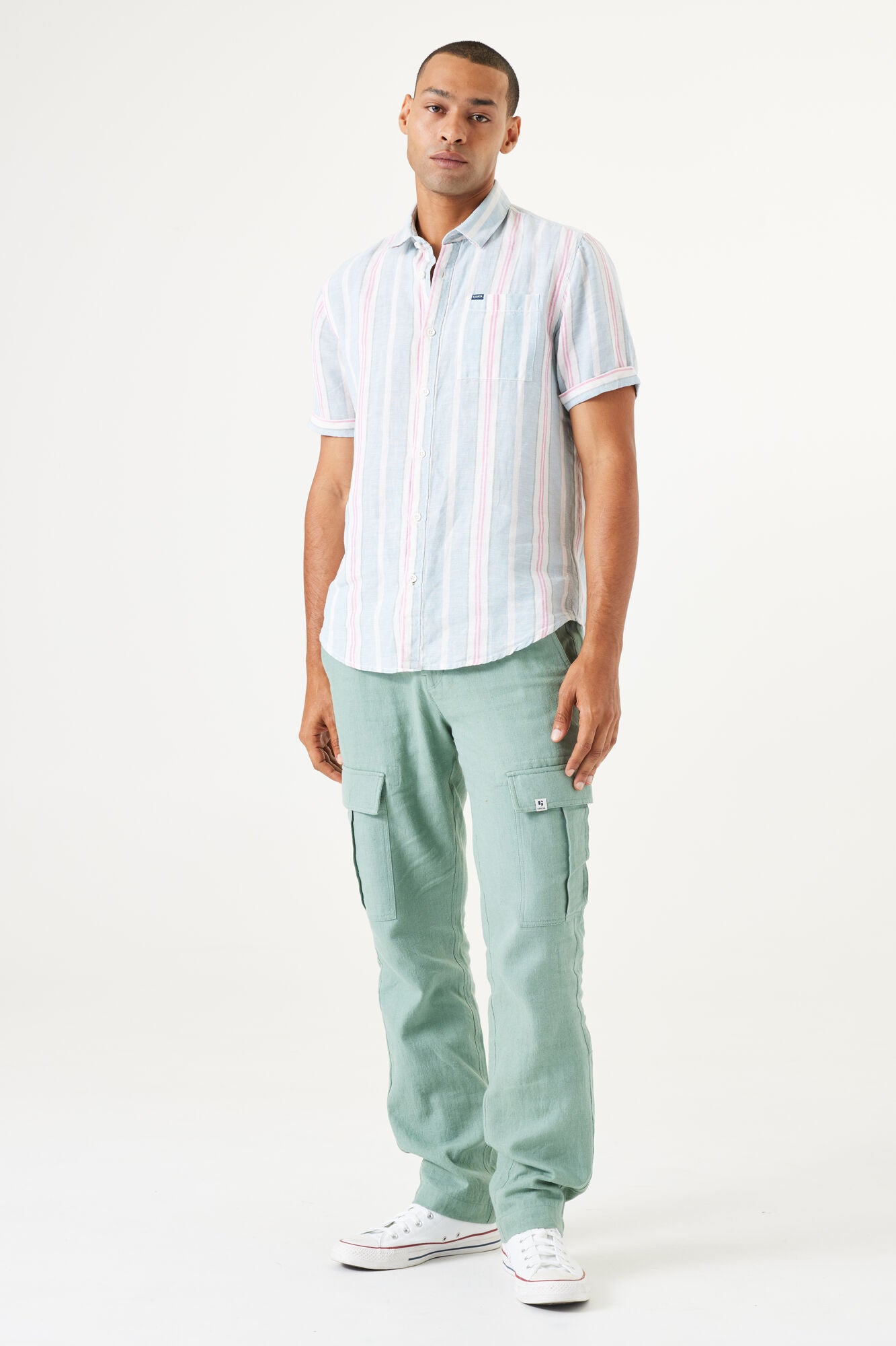 Garcia - Watermelon Stripe SS Shirt - Stripe Blue