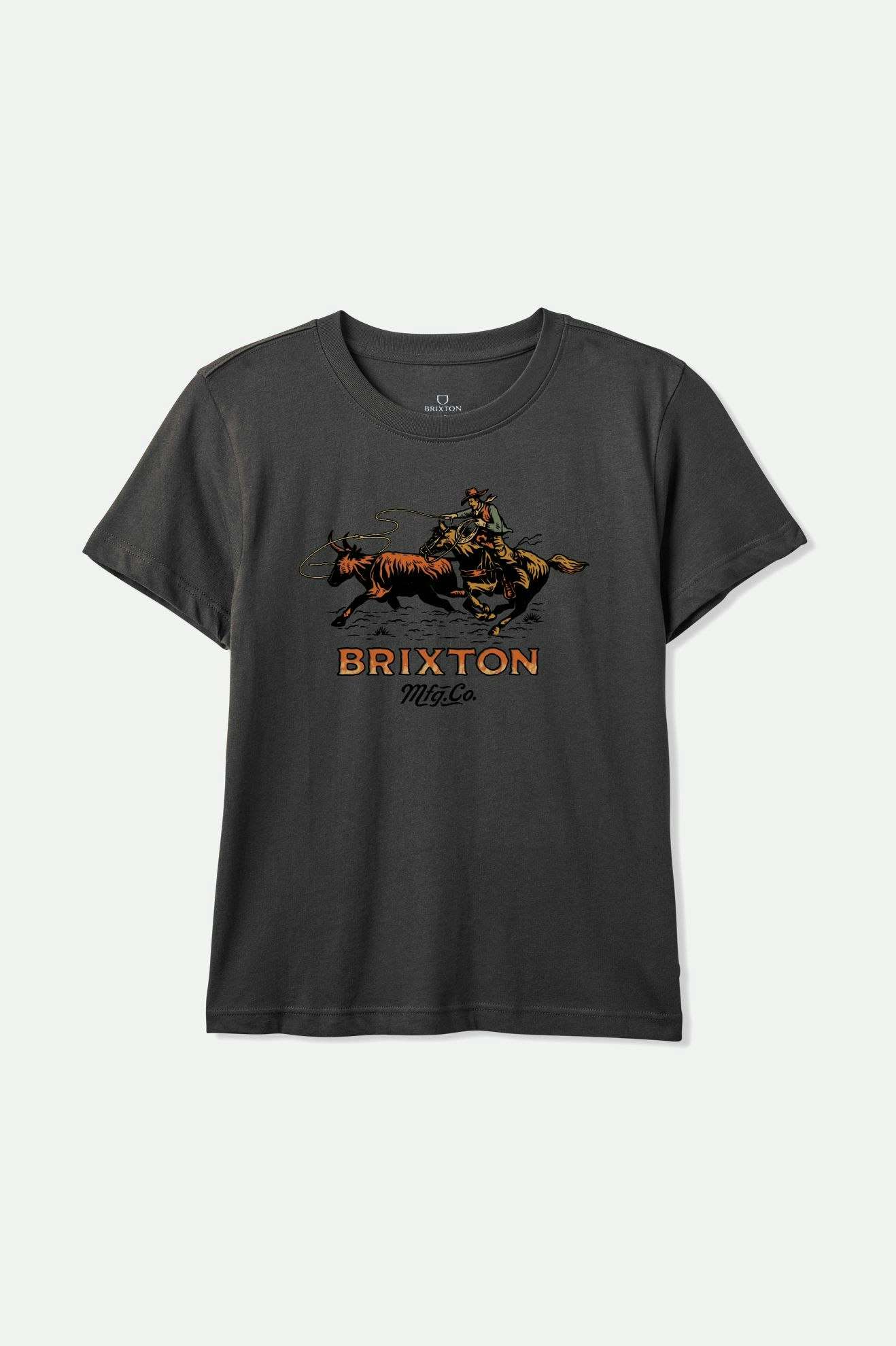 Brixton - Wrangling Vintage Crew Tee - Washed Black