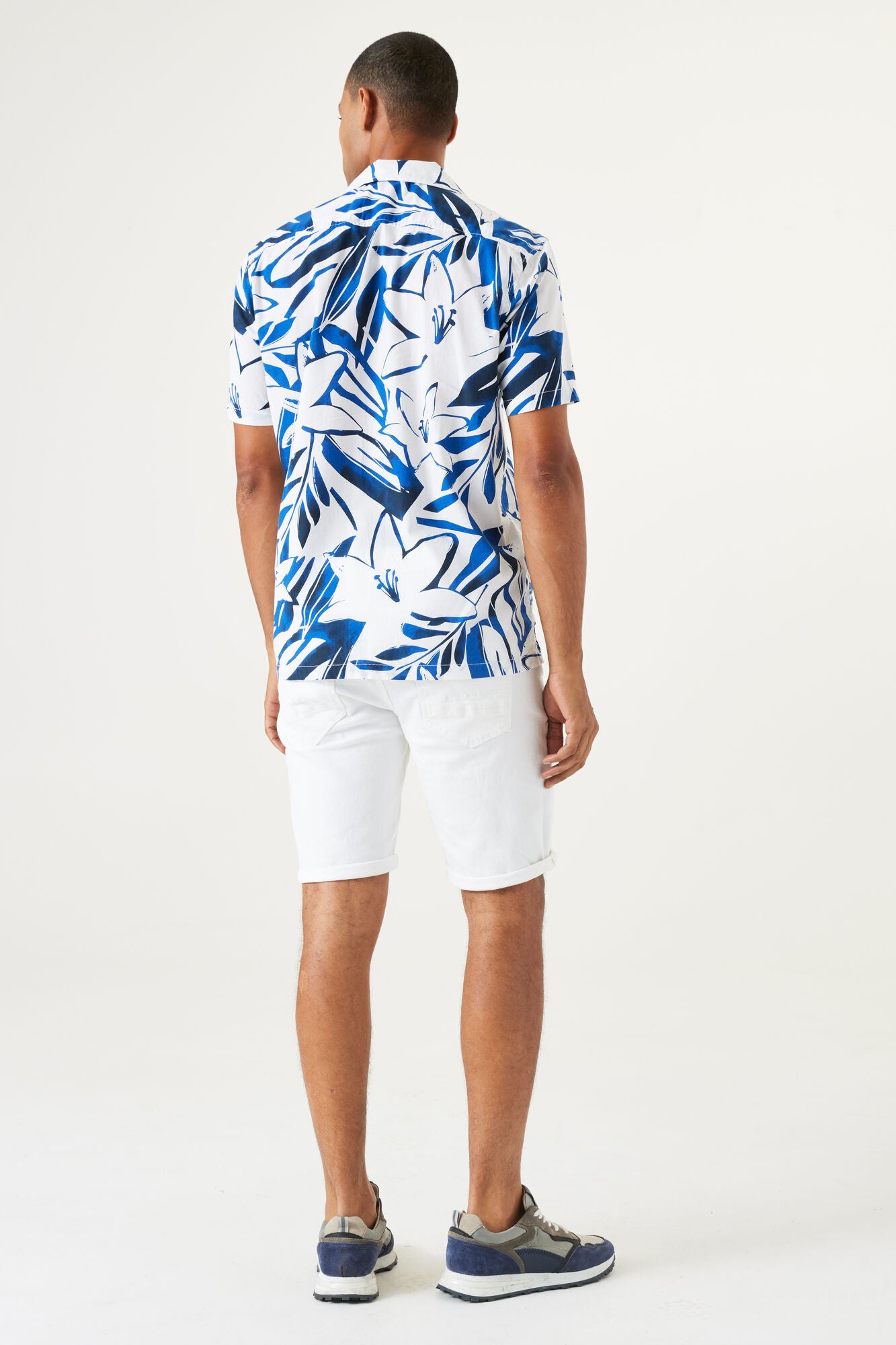 Garcia - Scattered Foliage SS Shirt - Marine