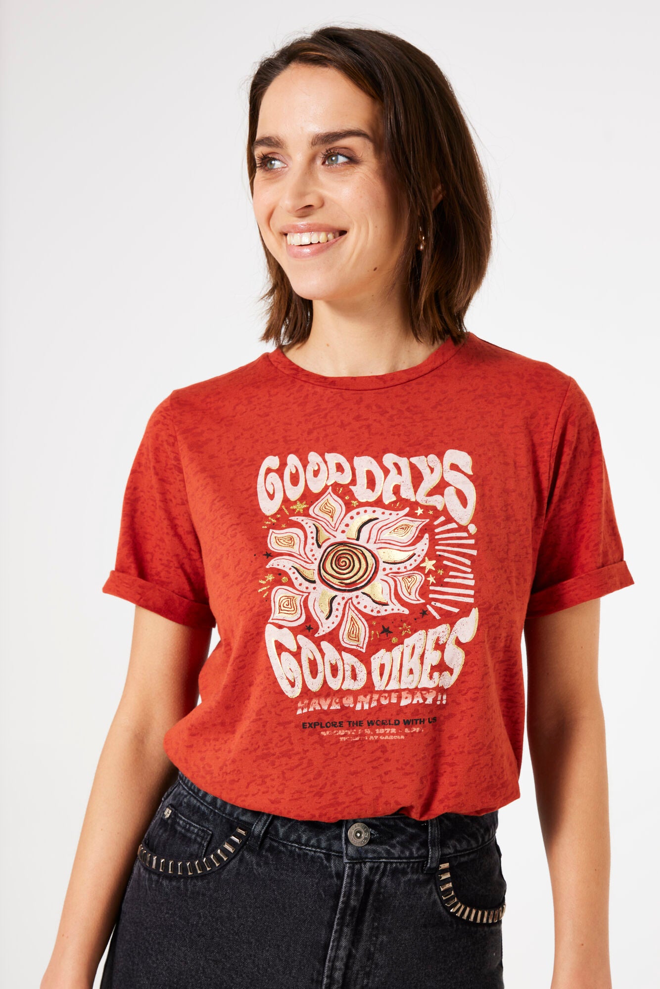 Garcia - Good Days Print SS Tee - Picante