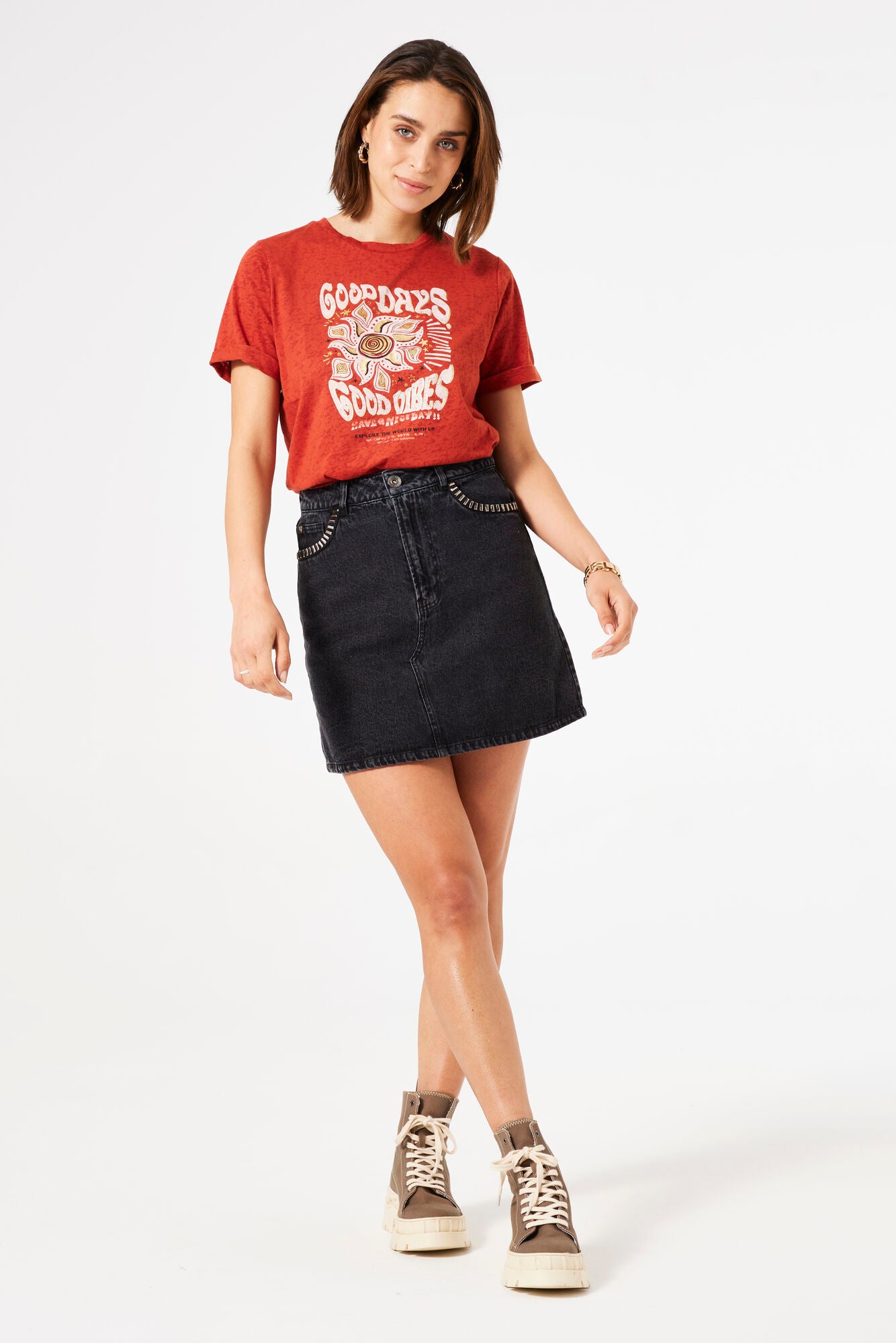 Garcia - Good Days Print SS Tee - Picante