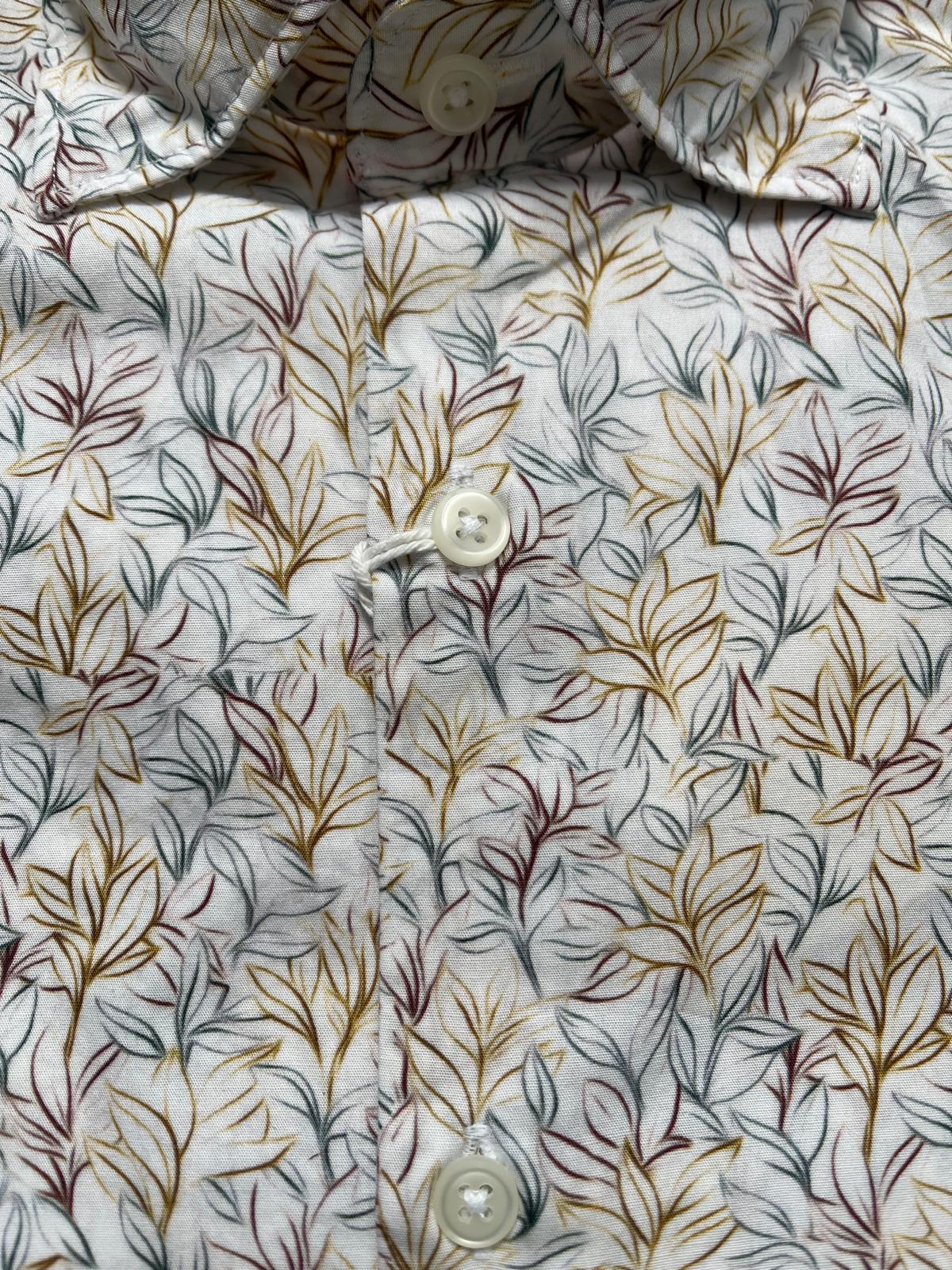 Two Flowers - Florian HBD LS Shirt - Sketch Leaves
