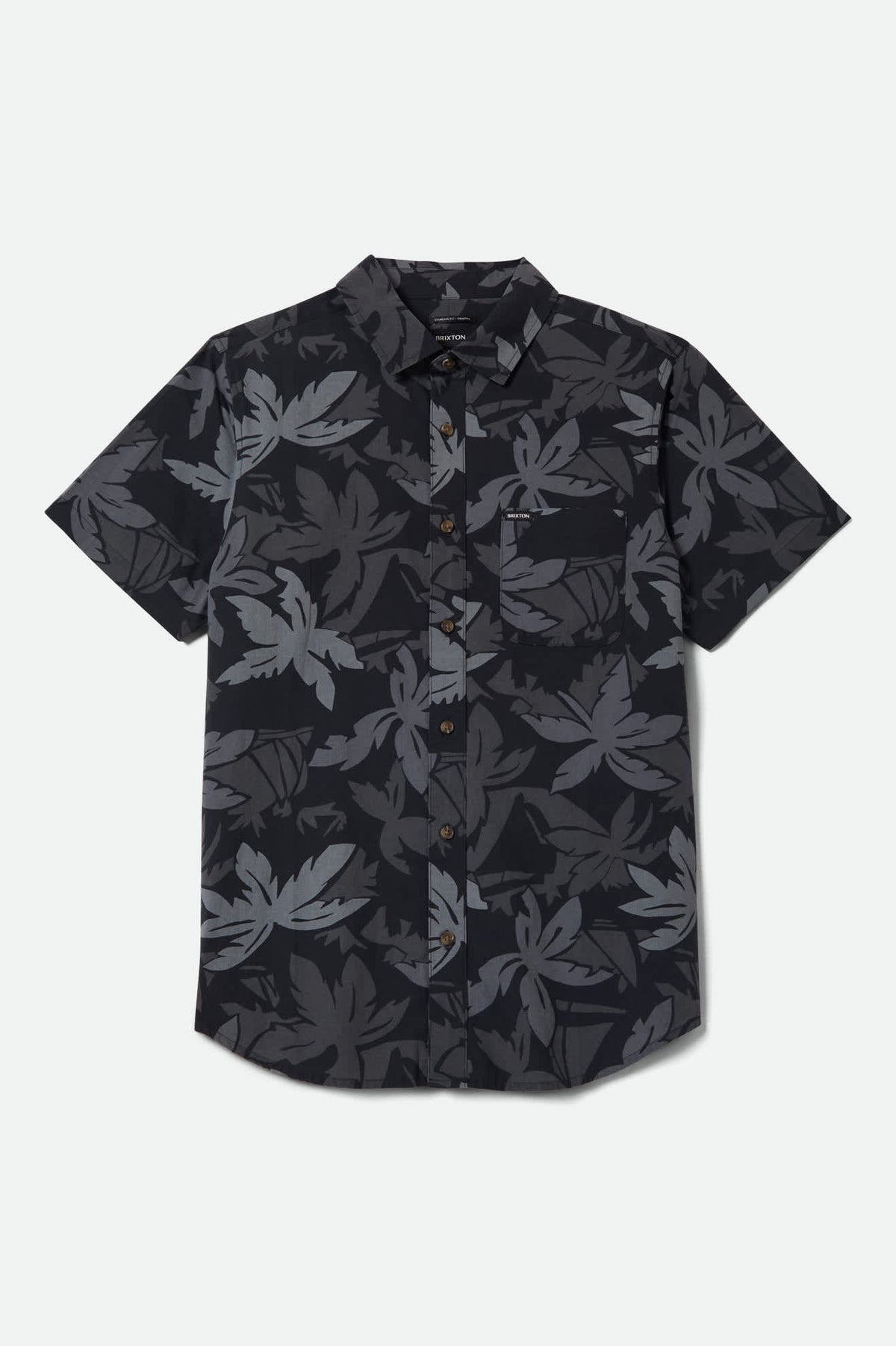 Brixton - Charter Print SS Shirt - Black/Trooper/Future Grey Palm