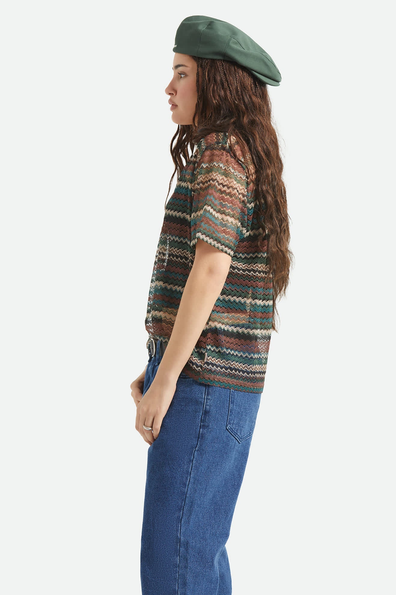 Brixton - Varsity Tee - Multi Retro Stripe