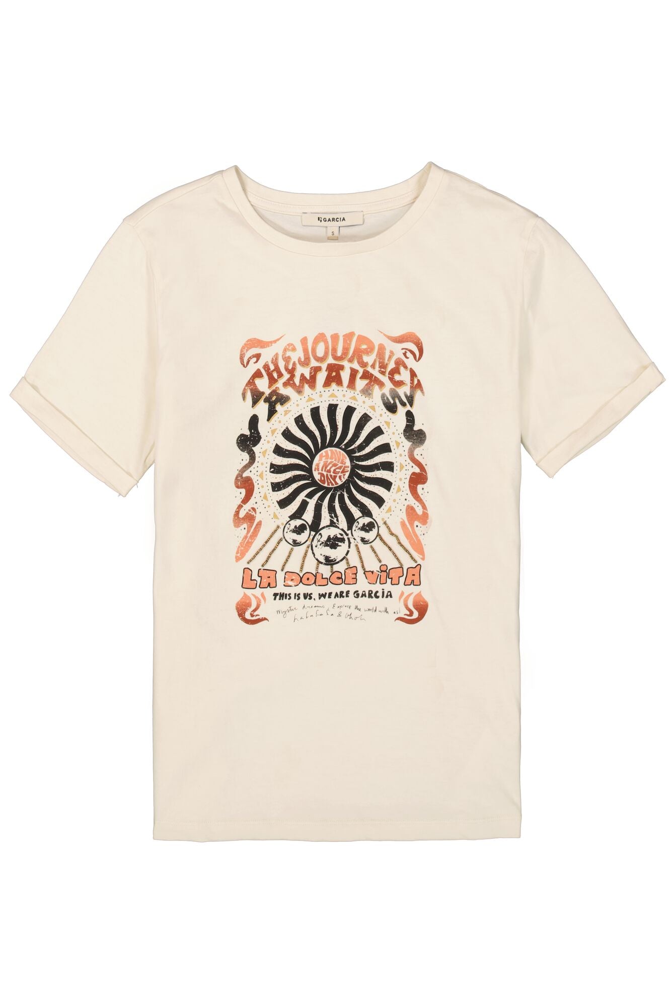 Garcia - Journey Print SS Tee - Whitecap