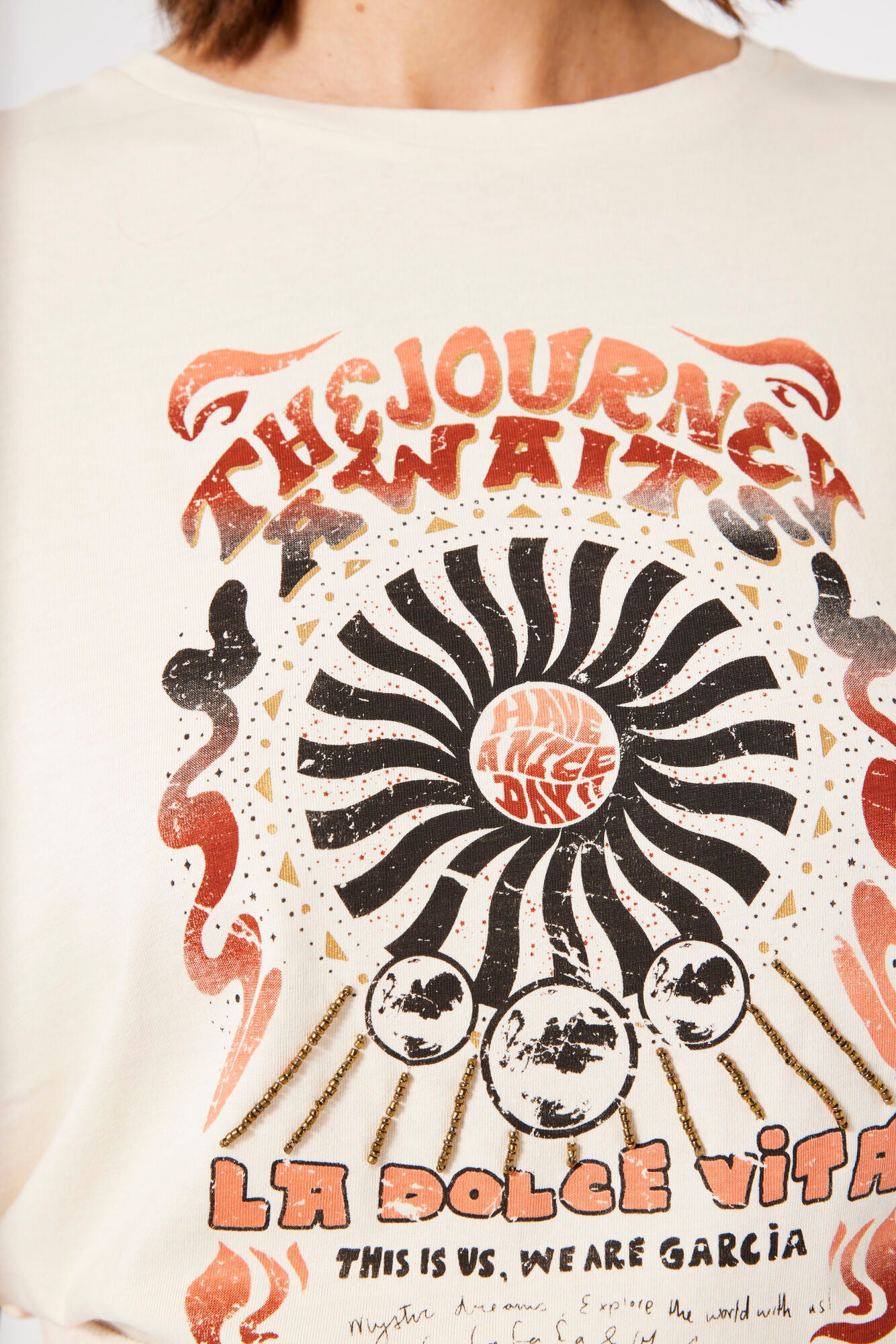 Garcia - Journey Print SS Tee - Whitecap