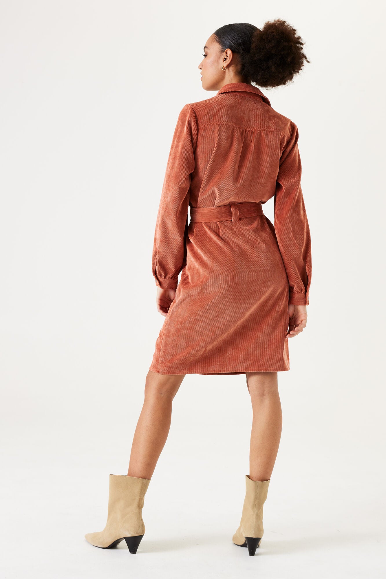 Garcia - Corduroy LS Dress - Apricot Brandy