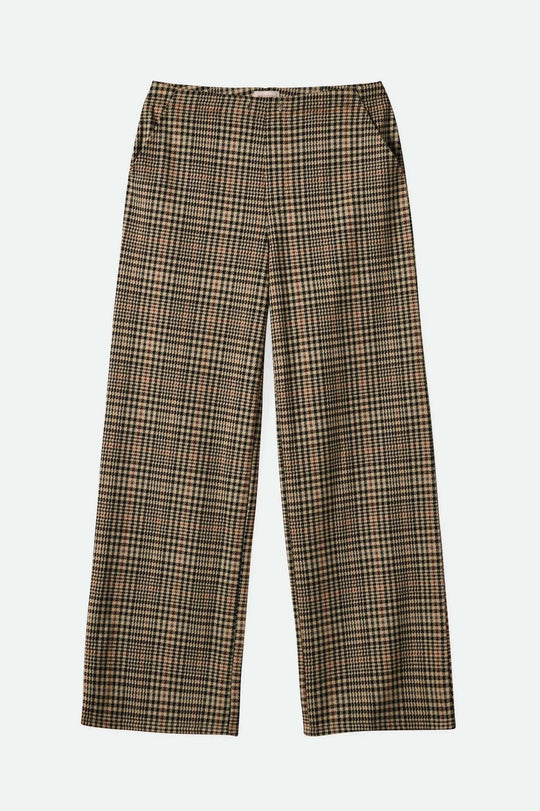 Brixton - Menswear Plaid Leisure Trouser - Winter White/Black Plaid