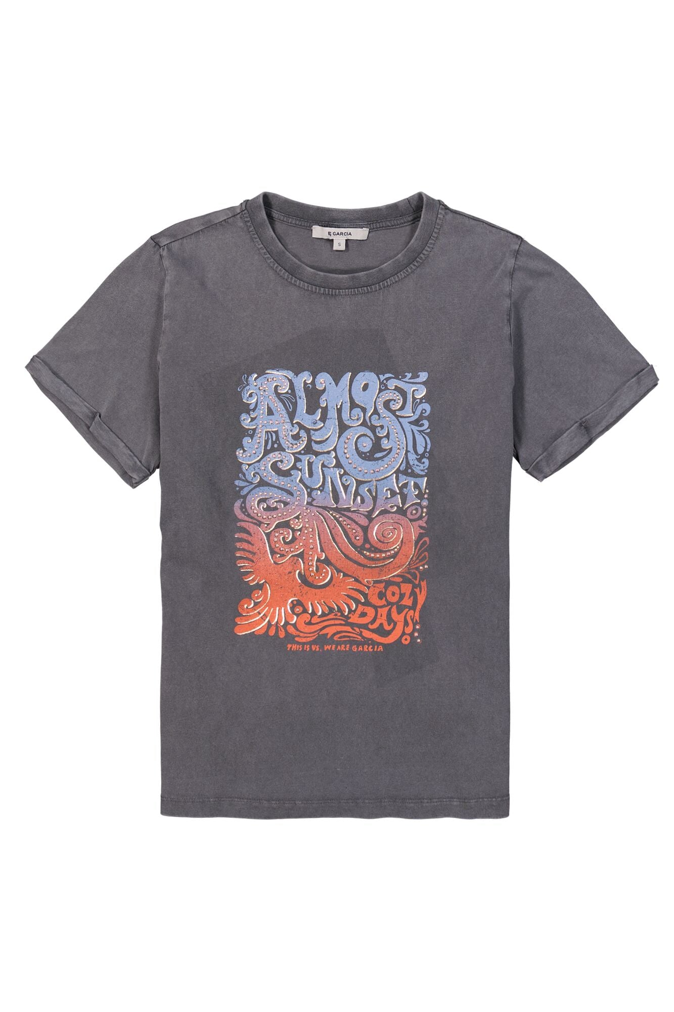 Garcia - Sunset Print SS Tee - Antracite