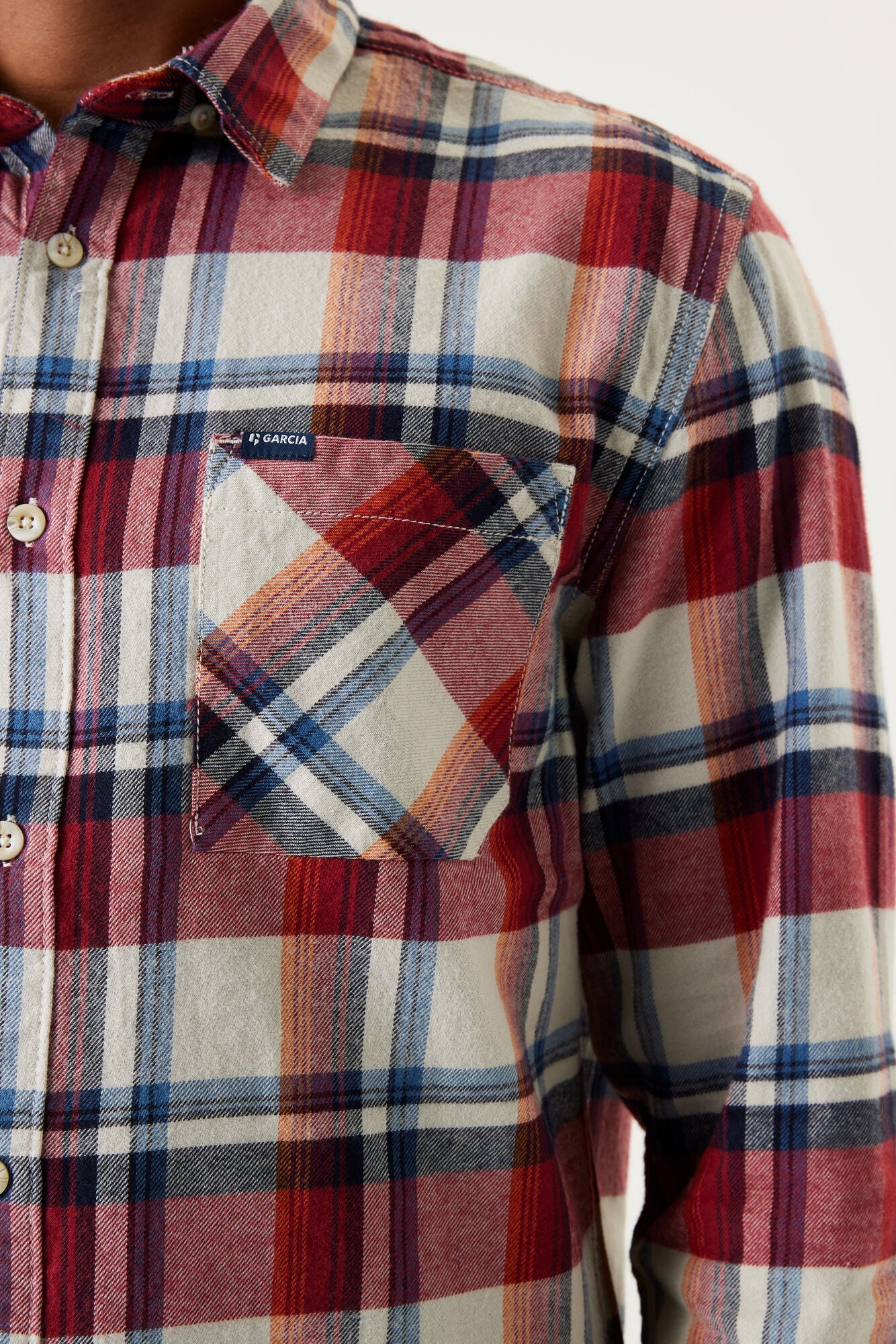 Garcia - Checked LS Shirt - Ruby Port