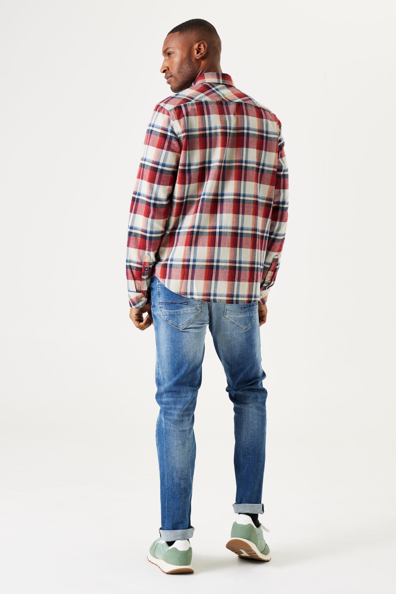 Garcia - Checked LS Shirt - Ruby Port