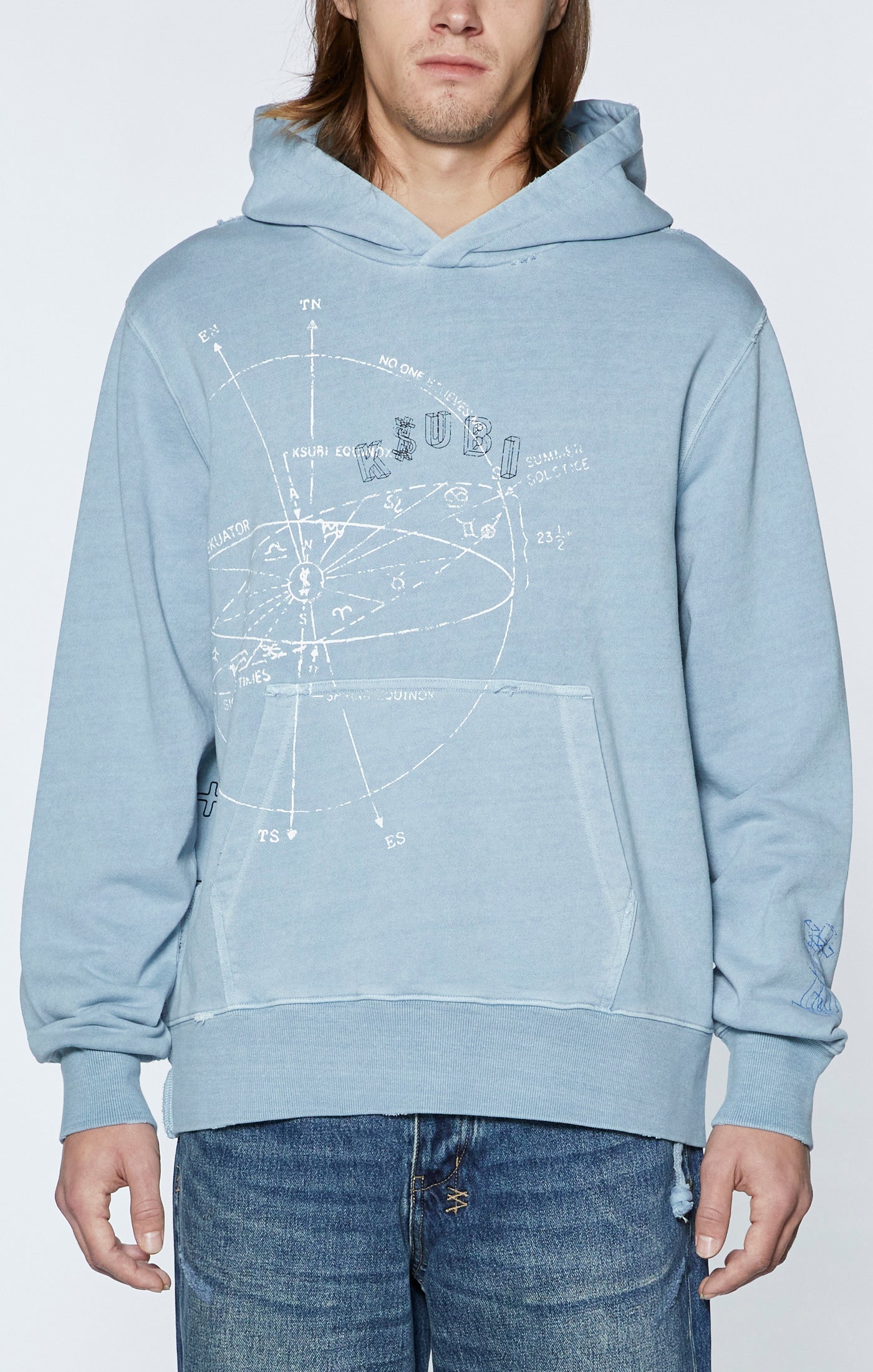 Ksubi - Diagrams Kash Hoodie - Blue Fin